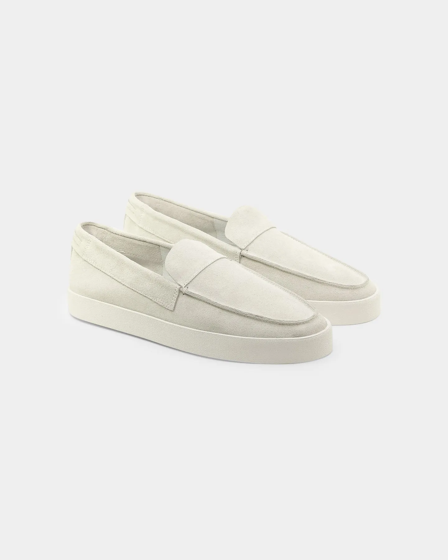Saint Morta Hemisphere Suede Slip On Loafer White/White Color Mix