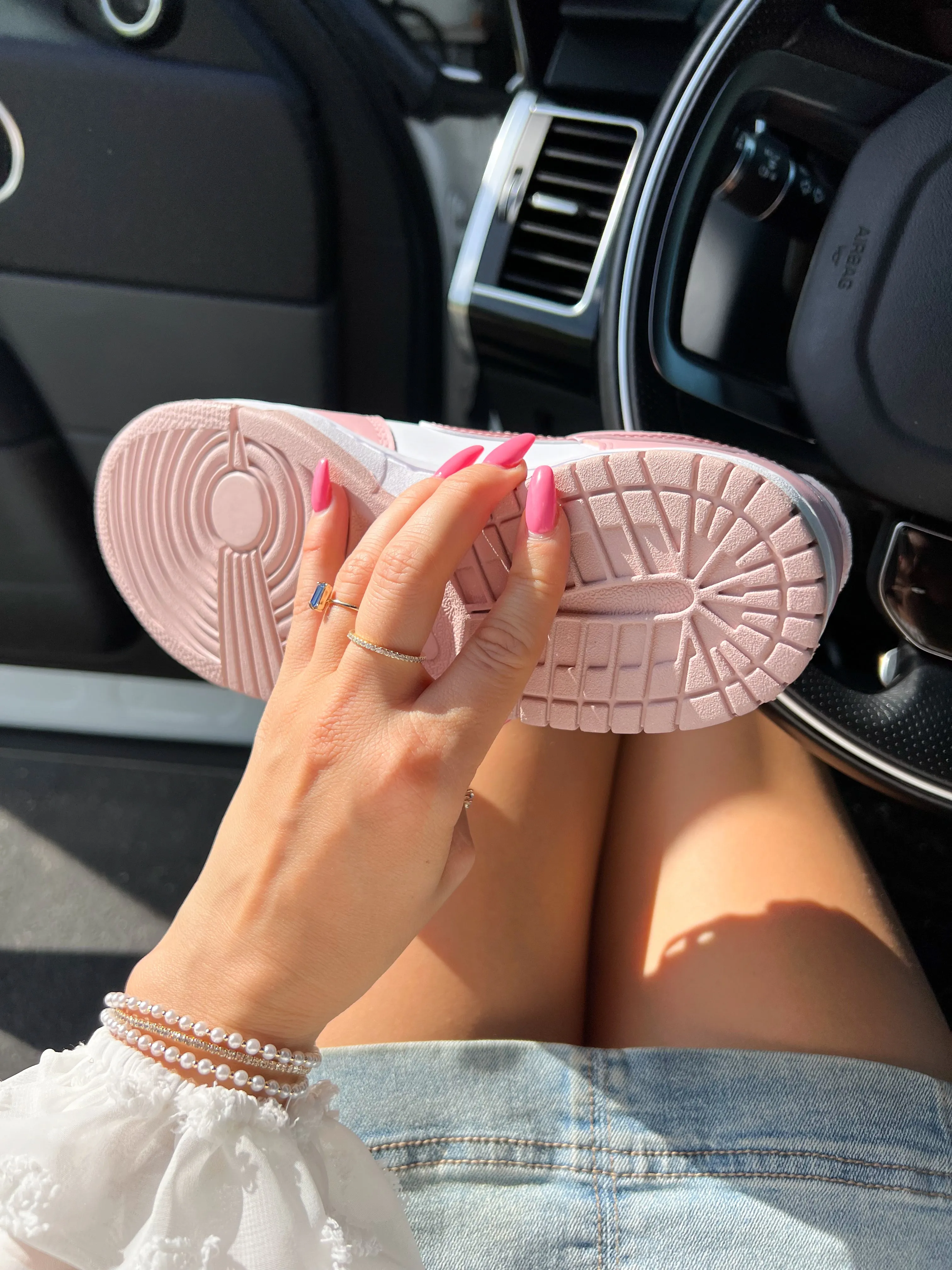 Rose Gold Swarovski Womens Nike Dunk Shoes Traction Control