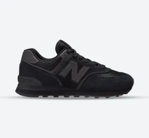 Men's Wide Fit New Balance  ML574EVE Running Sneakers - Exclusive - Black walkers' shoes