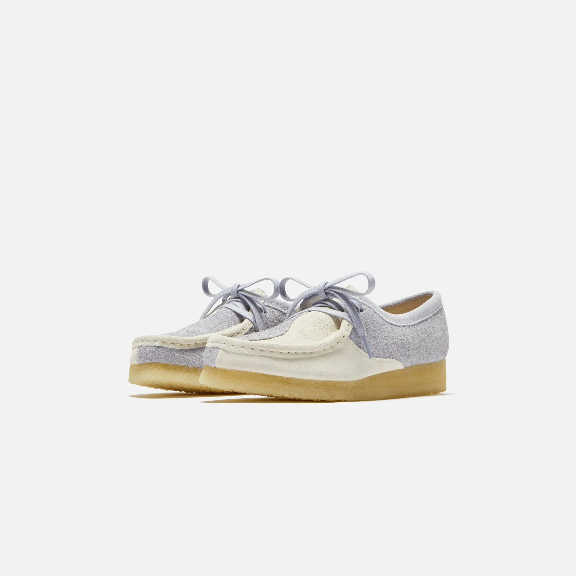 Clarks WMNS Wallabee - Cloud Grey Combi Breathable Cold Weather Commuter