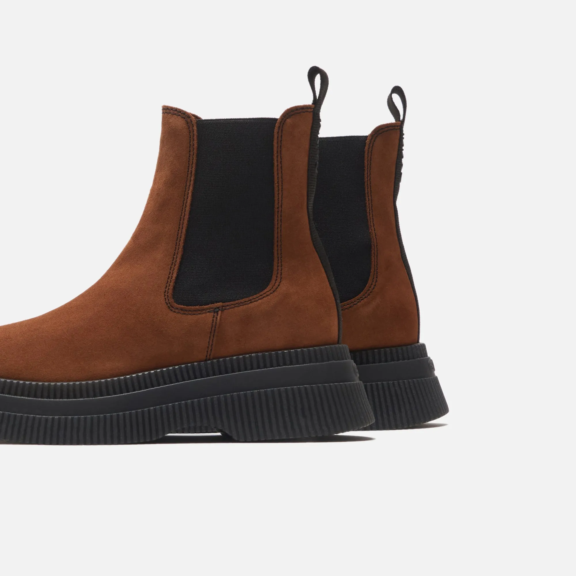 Padded Interior Weekend Wanderer Year Round Ganni Creepers Chelsea Boot - Cognac