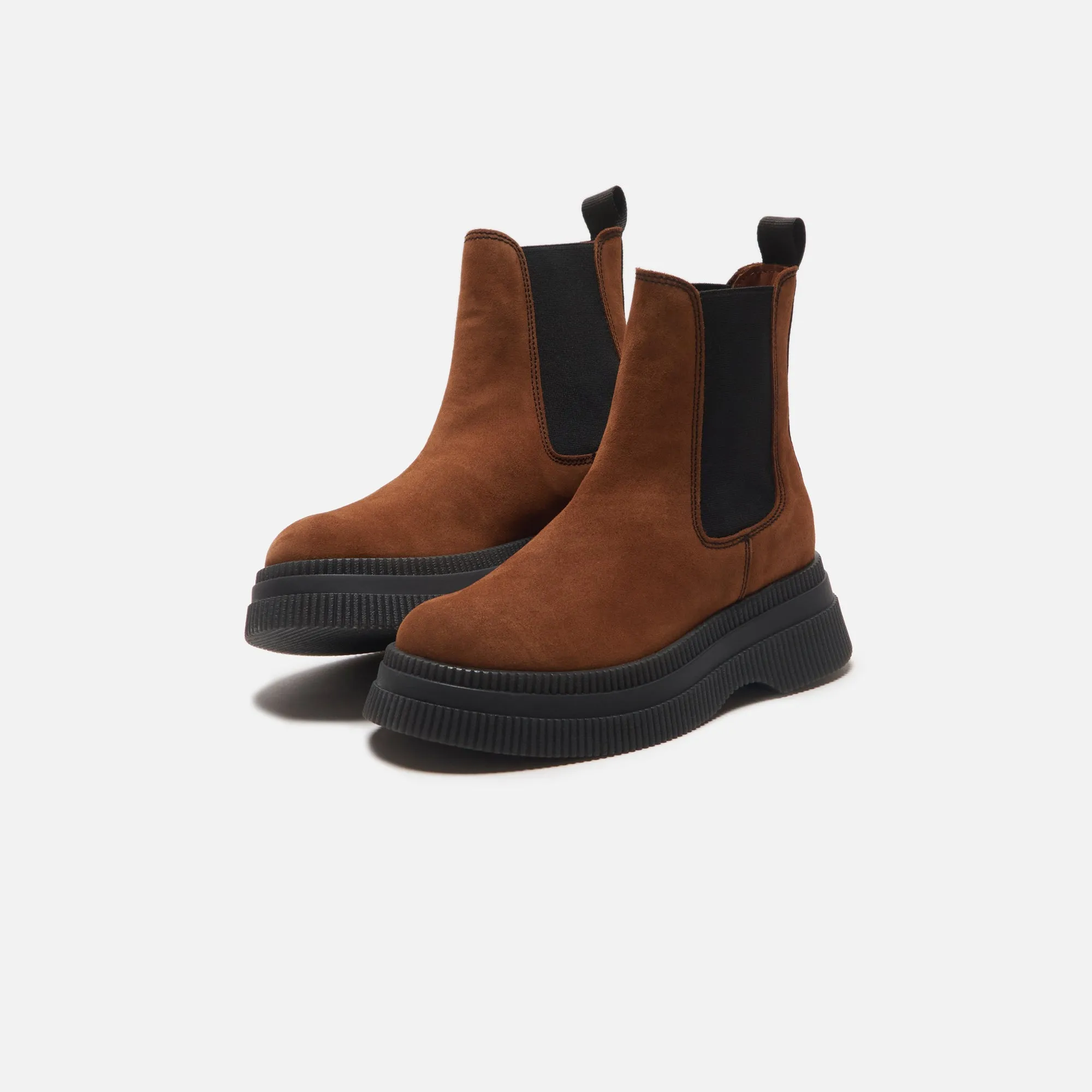 Soft Insole Ganni Creepers Chelsea Boot - Cognac