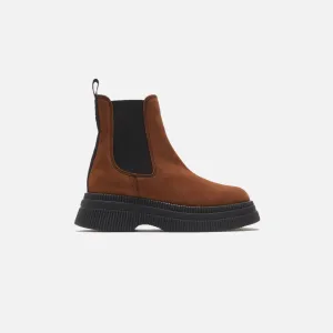 Shockproof Quality Design Ganni Creepers Chelsea Boot - Cognac