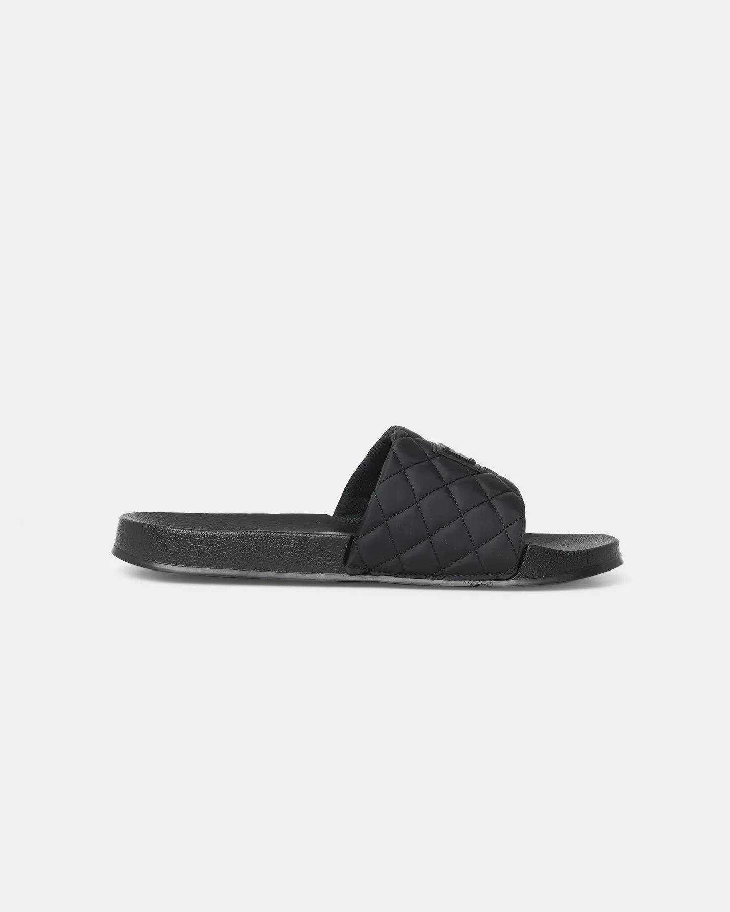 Saint Morta Annex Quilted Slides Black Soft Land Elastic