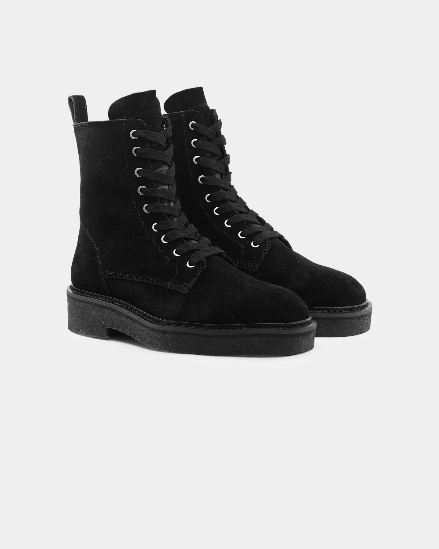 Urban Sleek Saint Morta Chunky Boot Suede Black