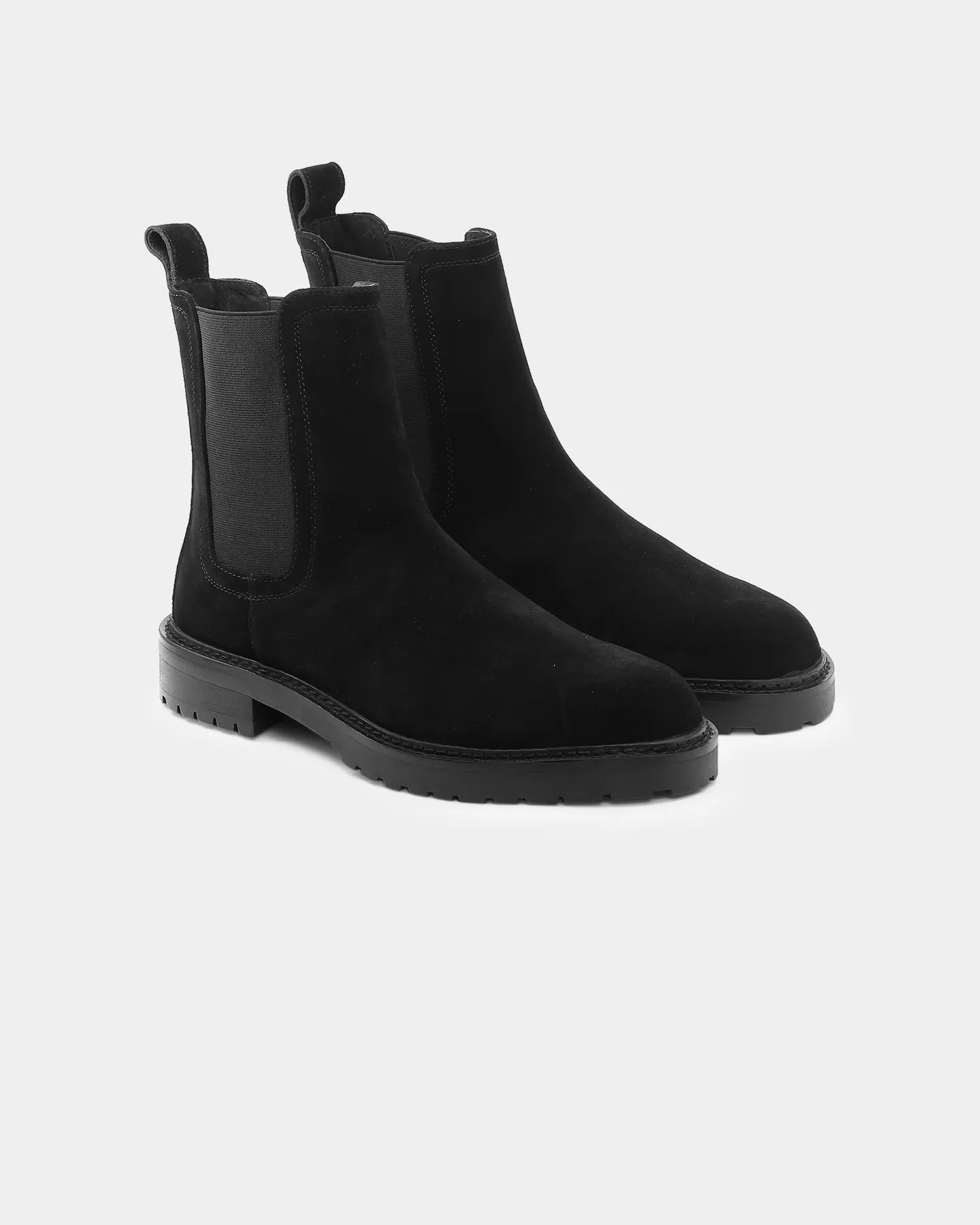 Saint Morta Chunky Chelsea Boot Black Feather Light Long Distance