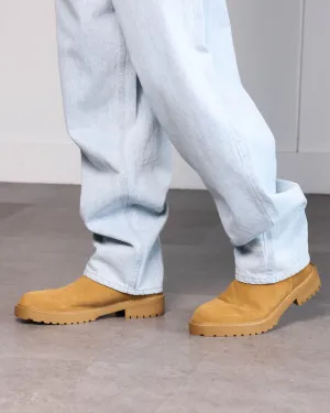 Breathable mesh Clean White Saint Morta Chunky Chelsea Boot Camel