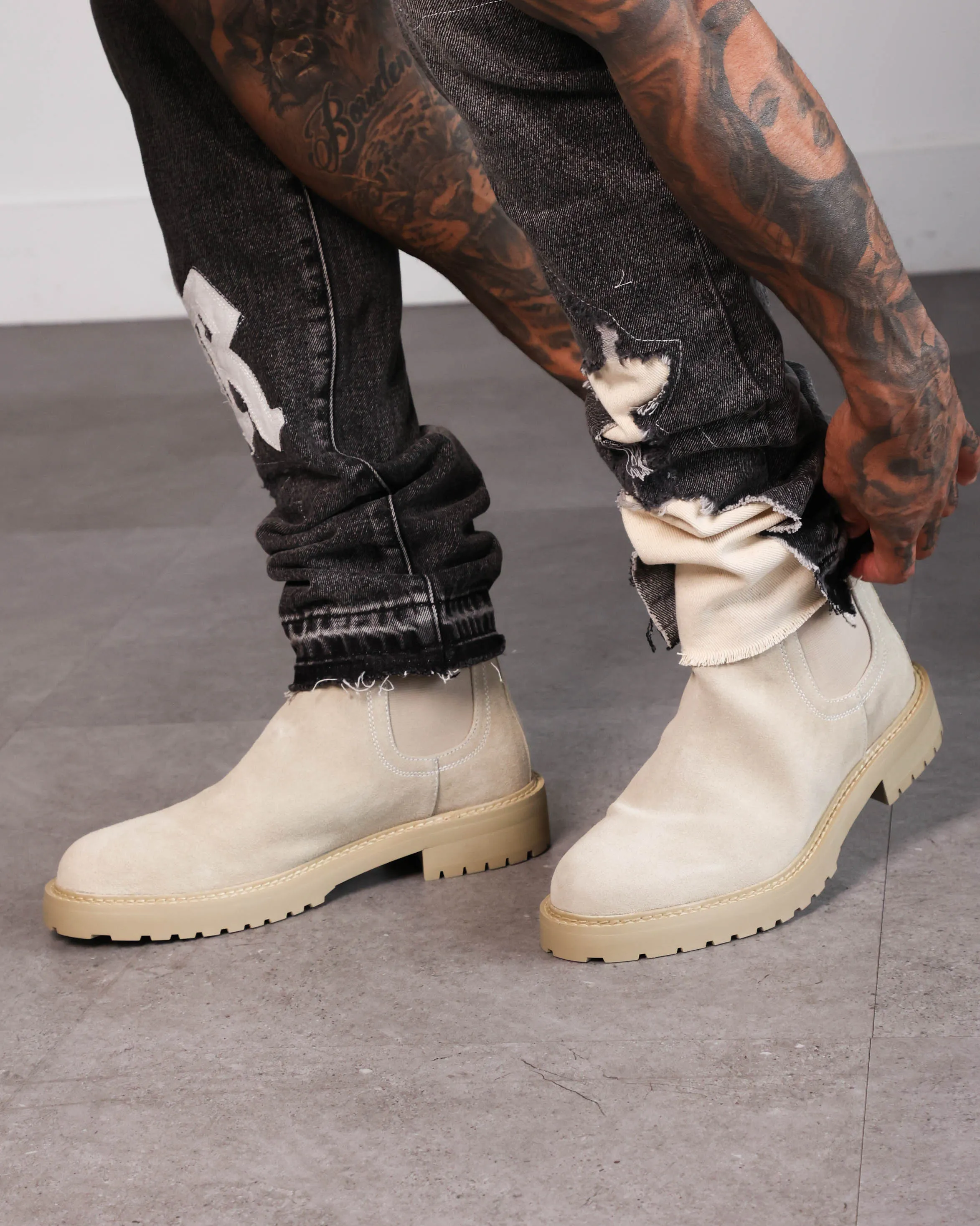 Saint Morta Chunky Chelsea Boot Light Stone Ultra Light Airport Travel