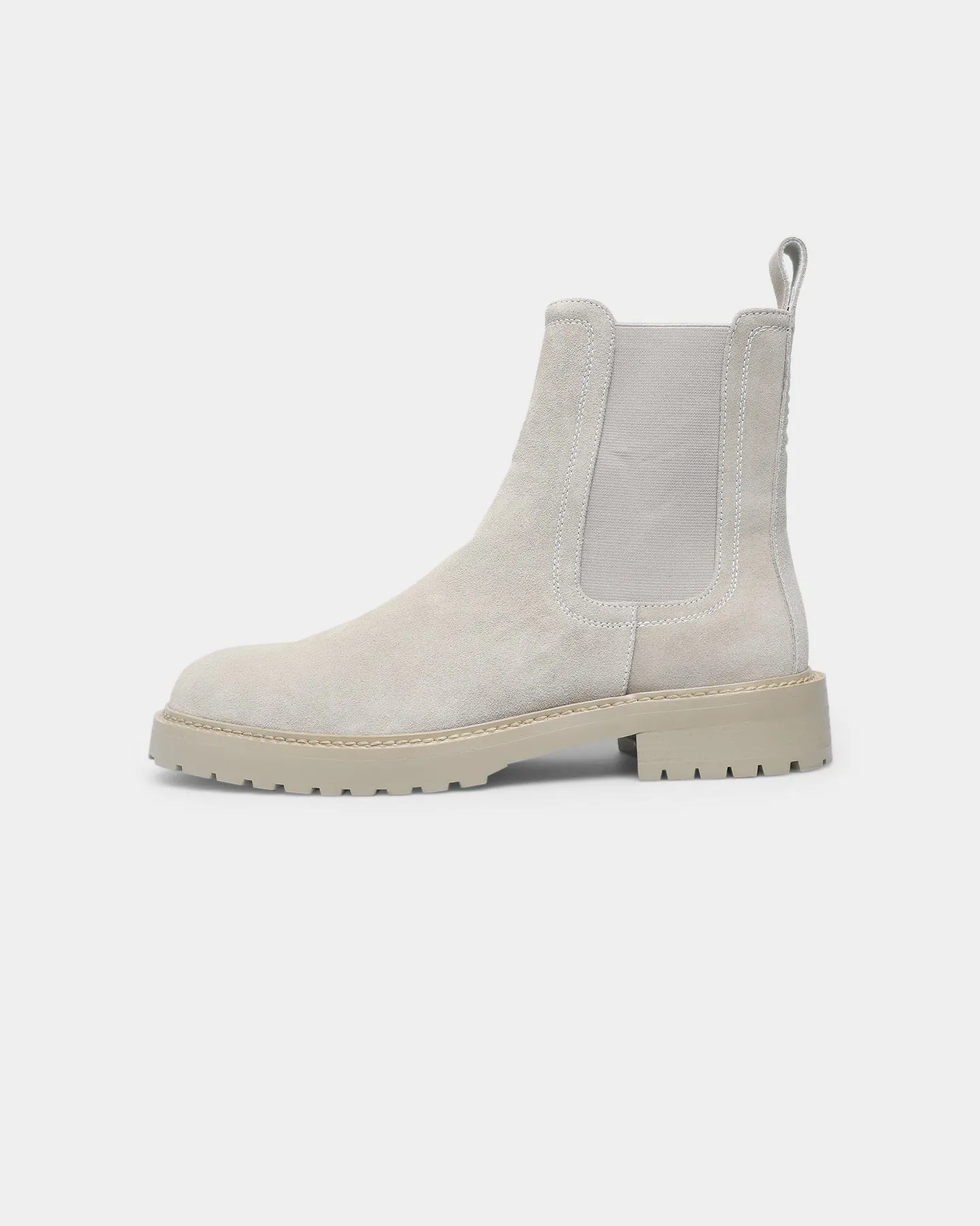 Saint Morta Chunky Chelsea Boot Light Stone zipper Park Day