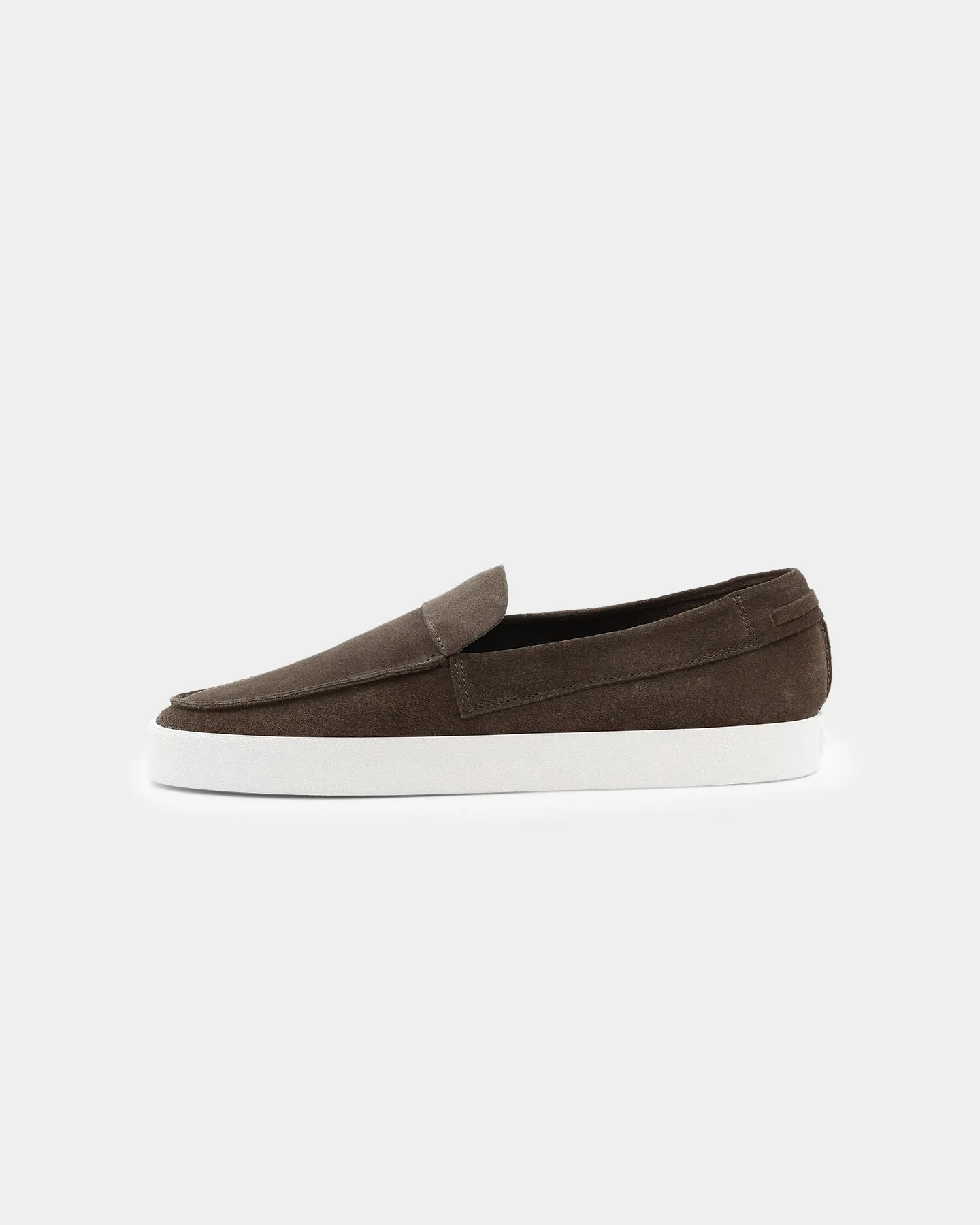 Saint Morta Hemisphere Suede Slip On Loafer Brown/White Supportive Star Edge