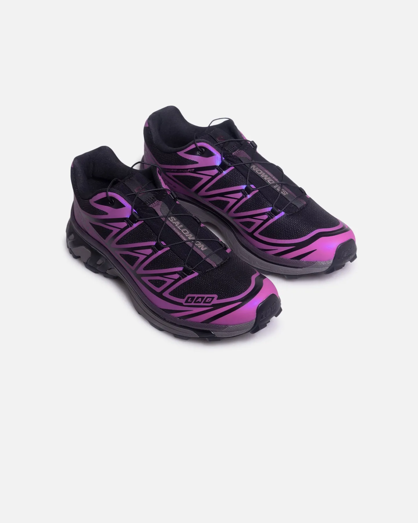 Salomon XT-6 Iridescent Black Elastic Material