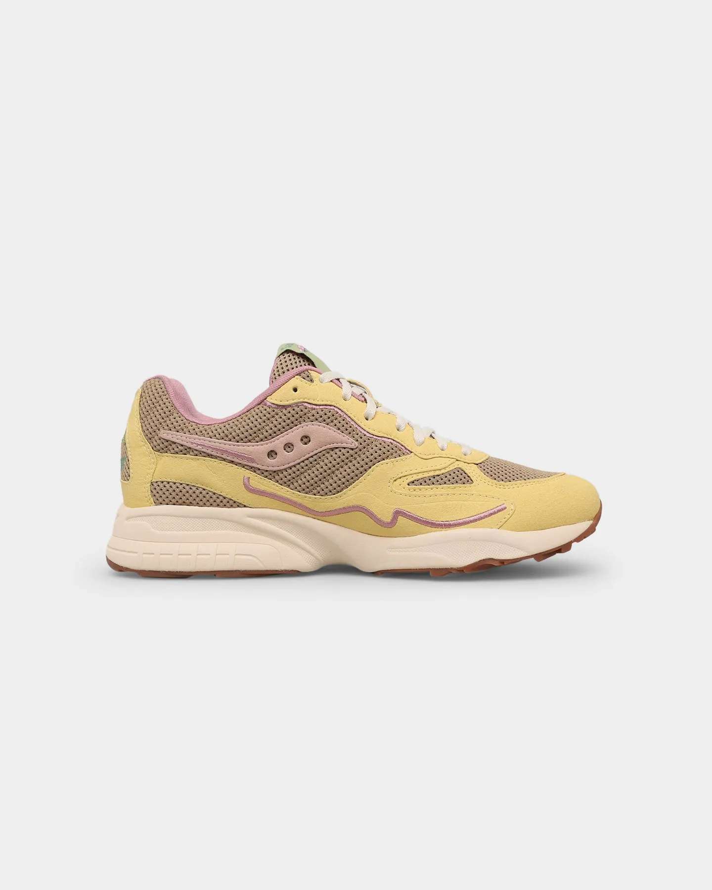 Saucony 3D Grid Hurricane Tan/Light Yellow Body Balance Memory Foam Casual Wear