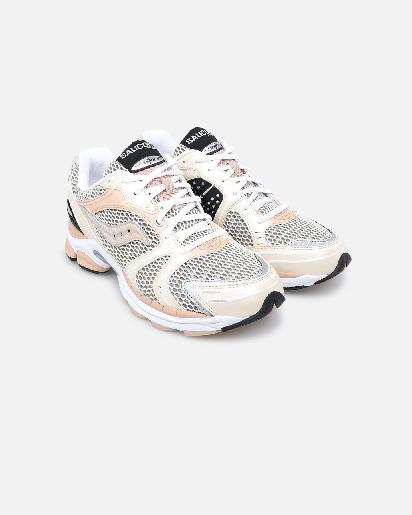 Saucony Progrid Triumph 4 Cream/Tan Seamless Fit Outdoor Explorers