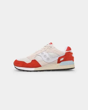 Saucony Shadow 5000 White/Red Shock Absorbing City Edge