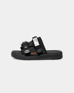 Seichi X Loiter Koyo Slides Black/Orange Ventilated