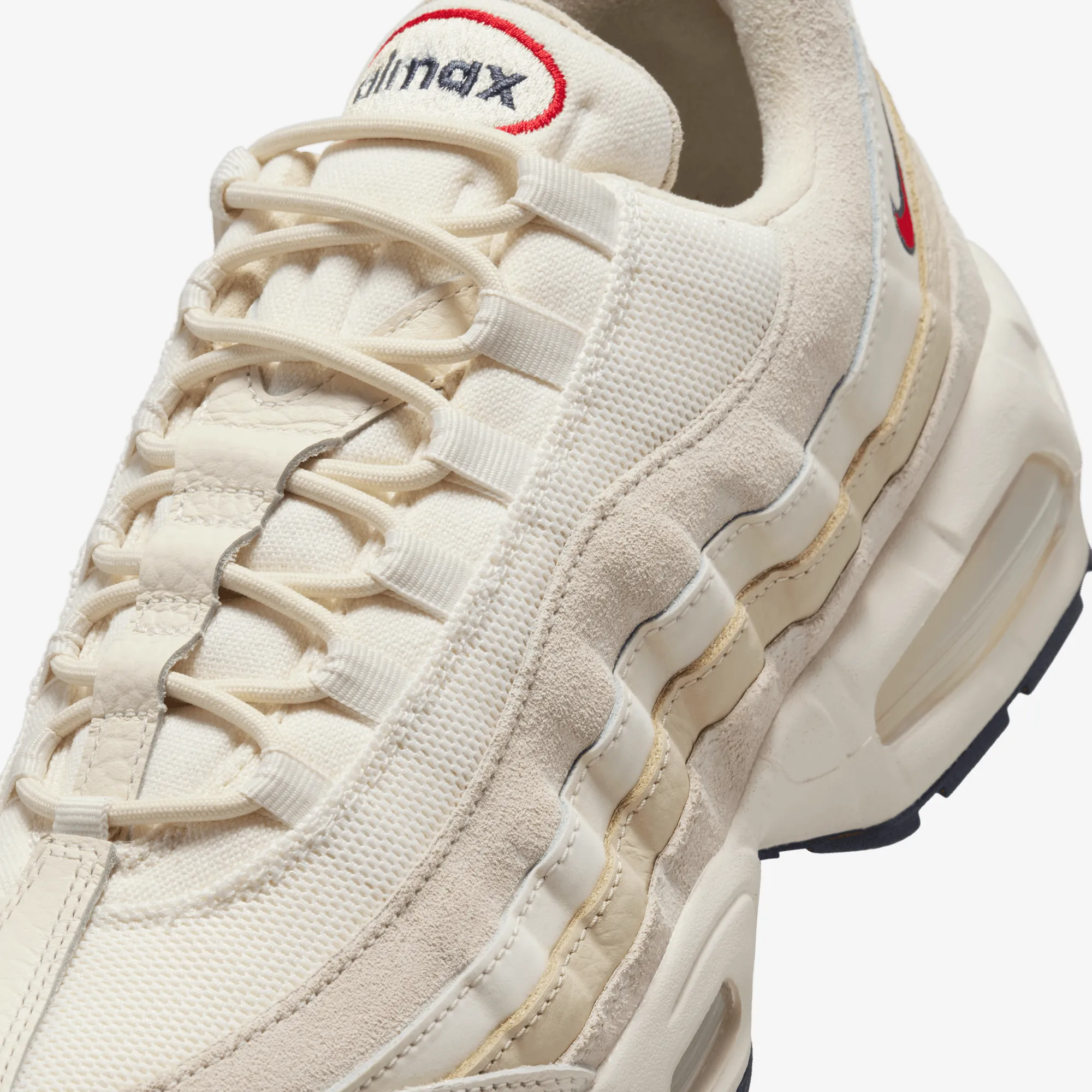 Nike | AIR MAX 95 OG  { PALE IVORY/UNIVERSITY RED-LT KHAKI-SAIL Functional Edge