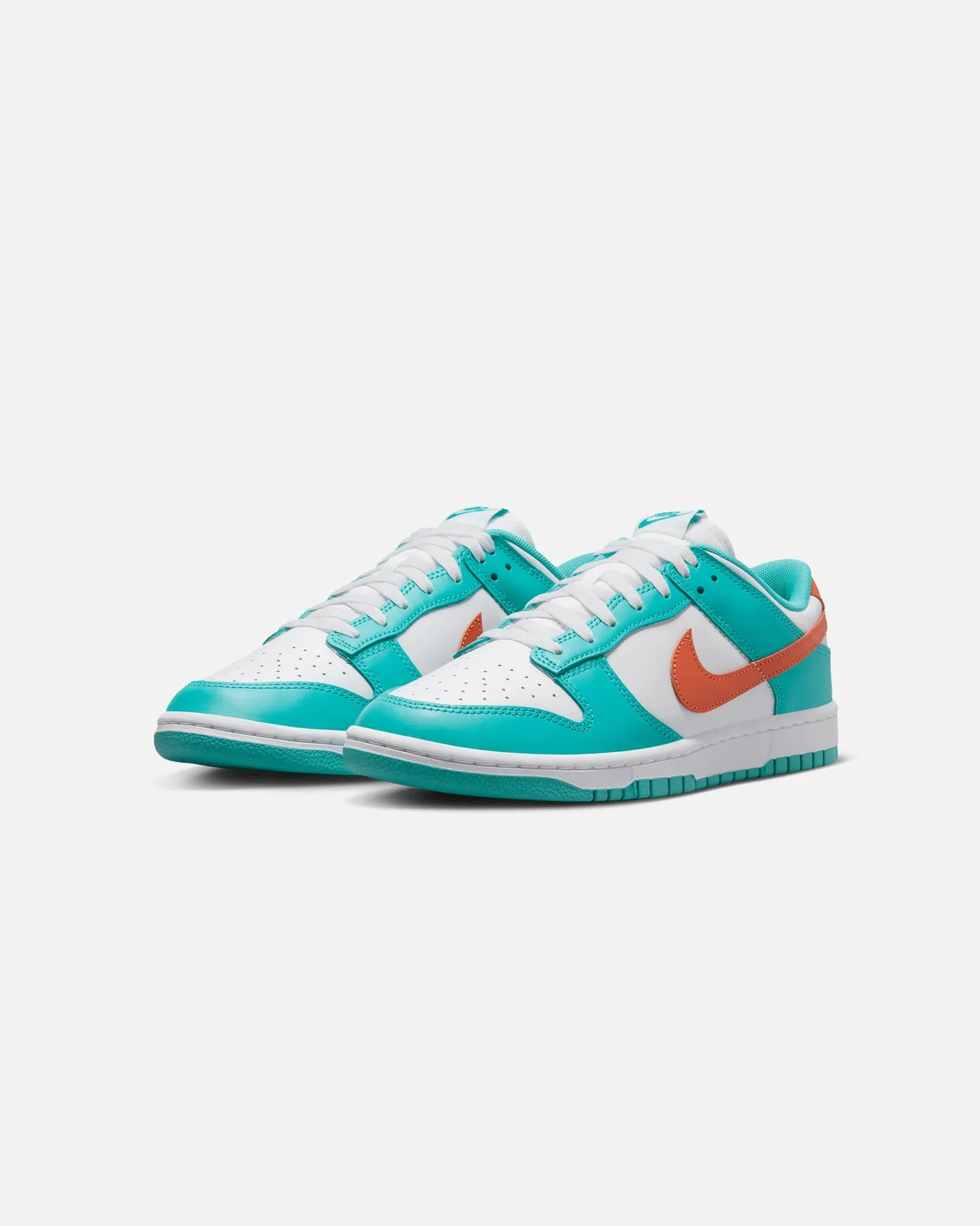 Nike Dunk Low Retro "Miami Dolphins" White/Cosmic Clay/Dusty Cactus Comfort collar Mesh Cool