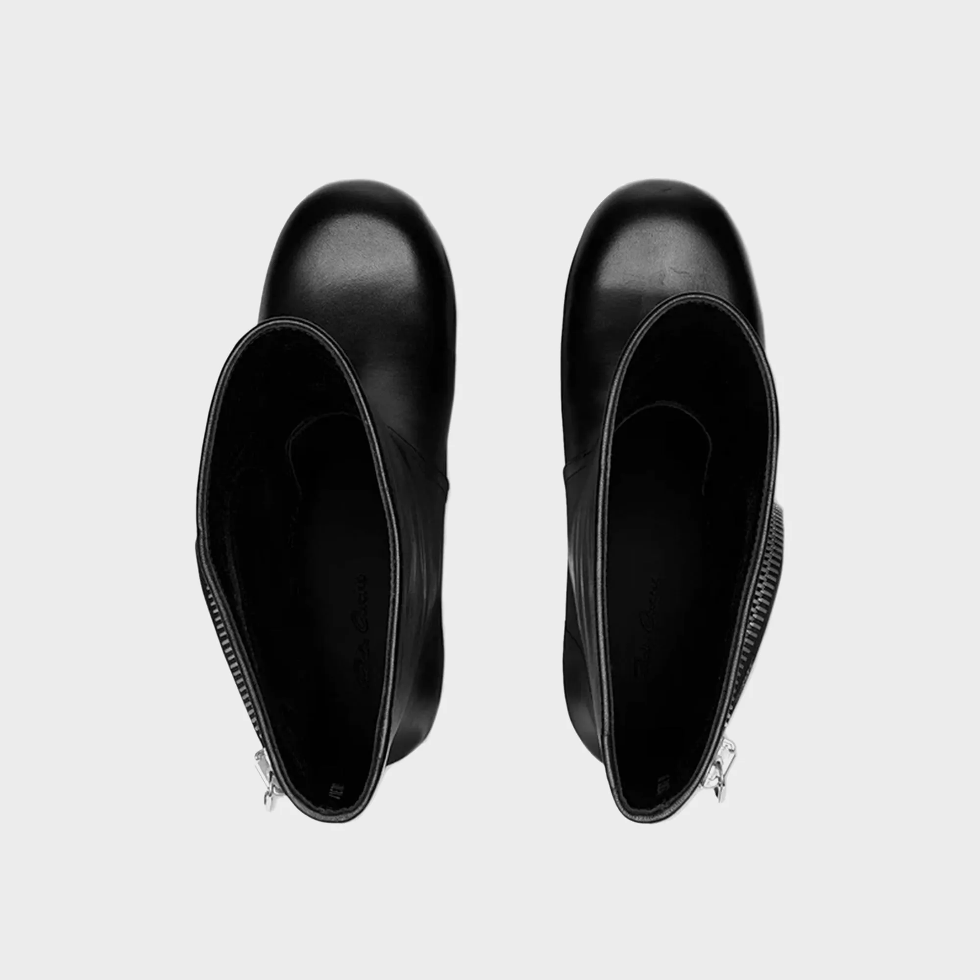 Rick Owens WMNS Bauhaus Ballast Pull on Stivali - Pelle Black Low Profile All Day Wear Feather Light Windy Weather