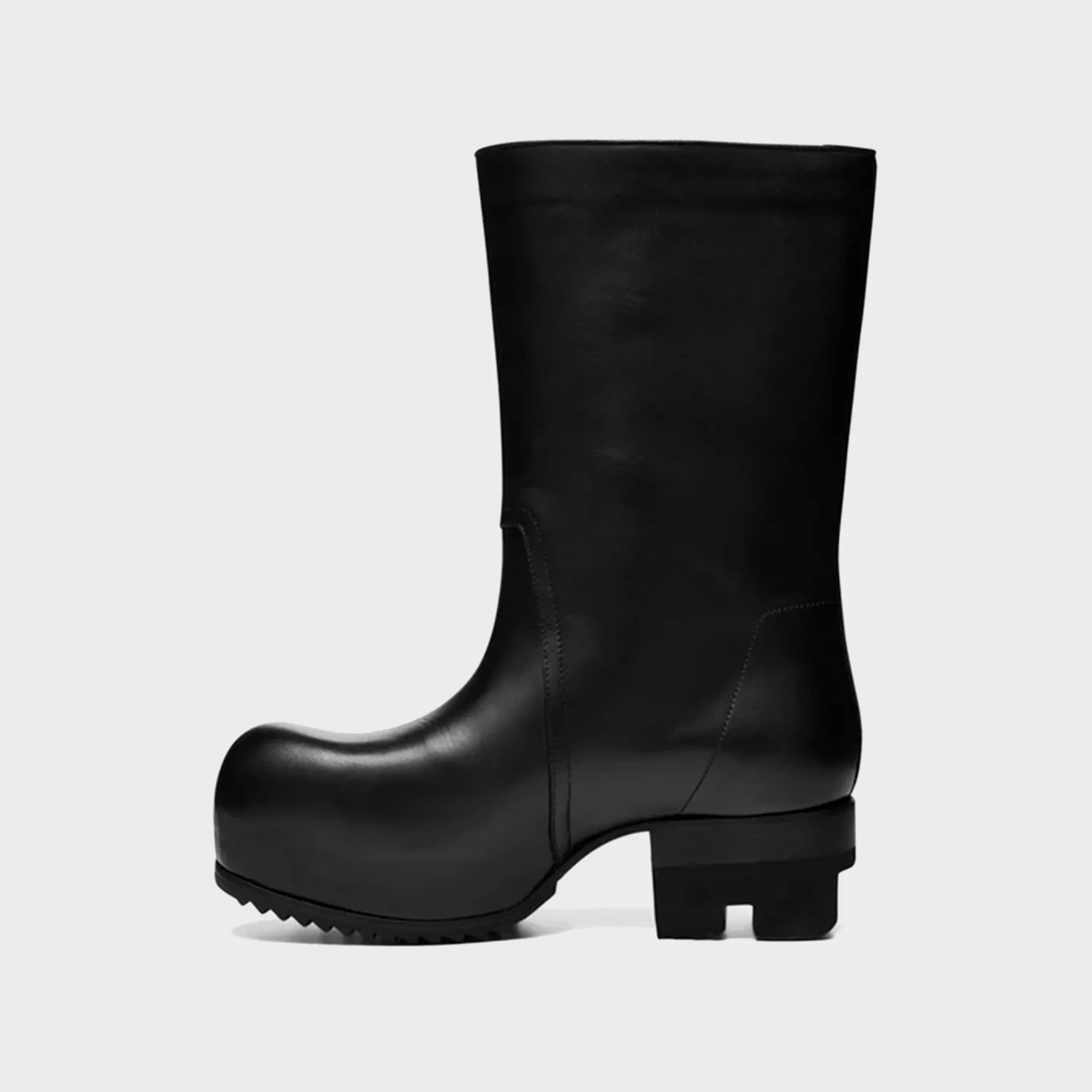 Well   Made Rick Owens WMNS Bauhaus Ballast Pull on Stivali - Pelle Black