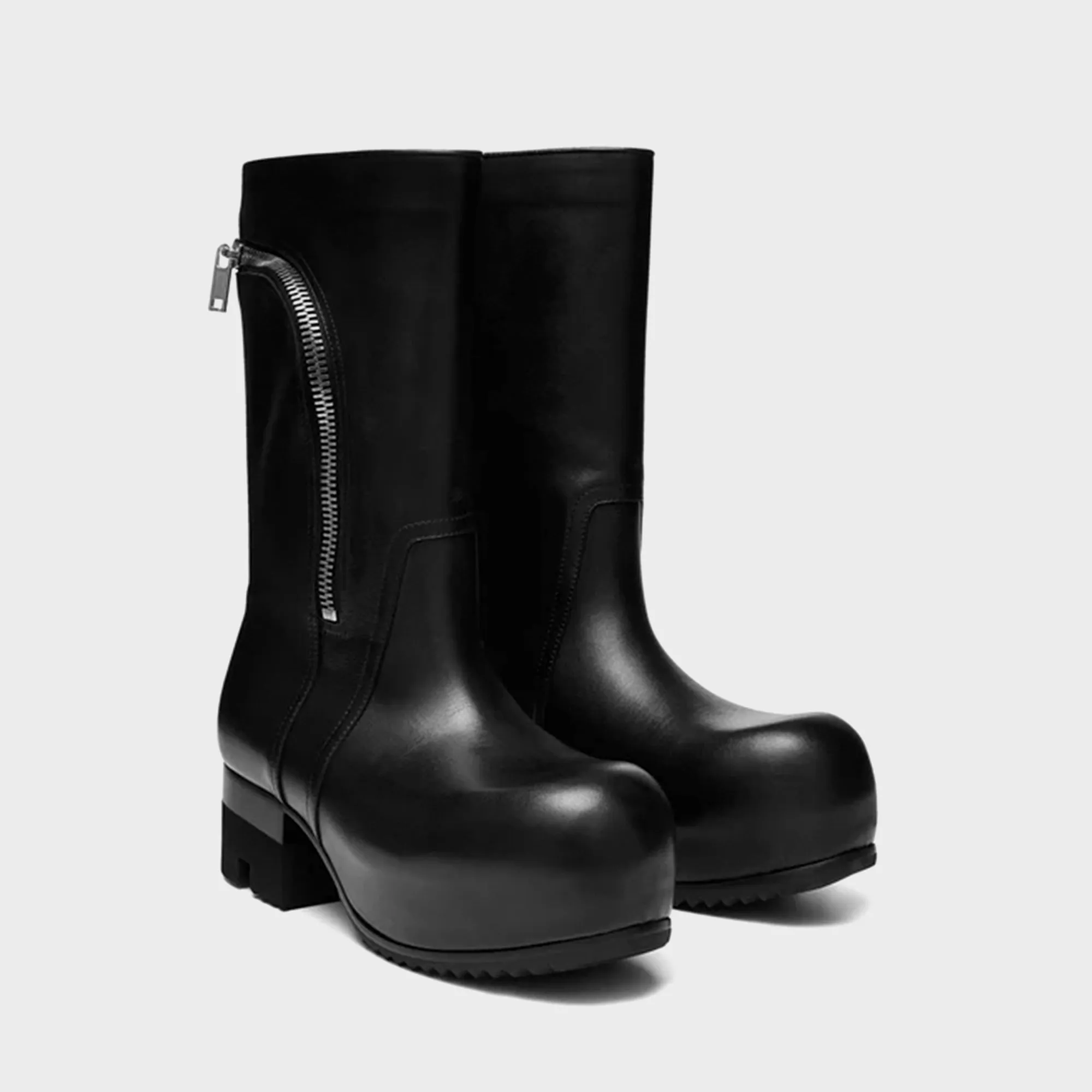 Warm Touch Shank Rick Owens WMNS Bauhaus Ballast Pull on Stivali - Pelle Black