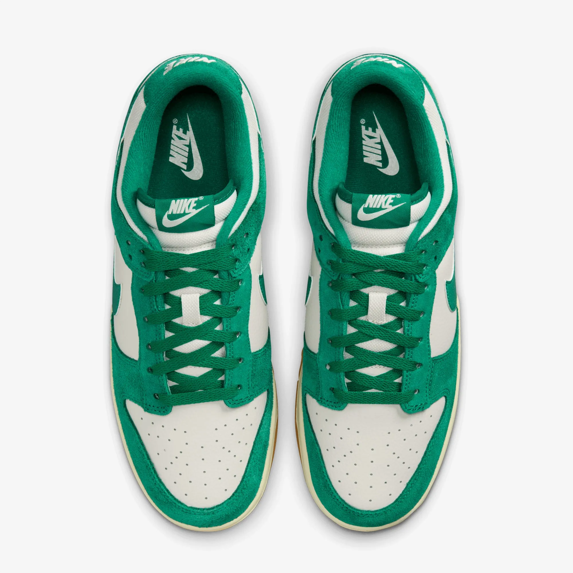NIKE | DUNK LOW RETRO { PHANTOM/MALACHITE-GUM LIGHT BROWN Breathable side Street Performance