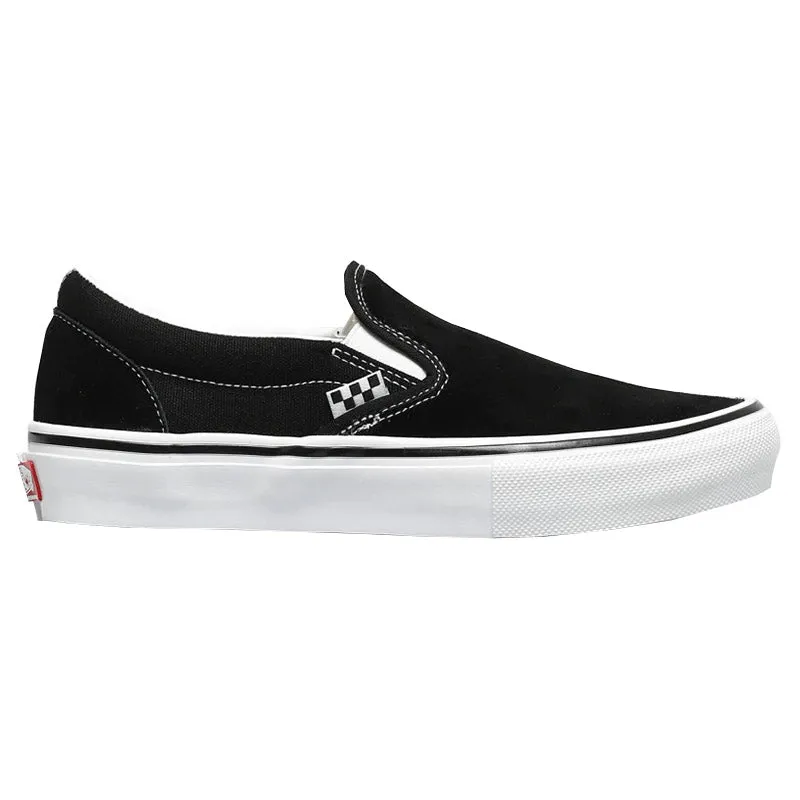 Modern Comfort Arch Supported Footwear Vans - Skate Slip On (Black/White)