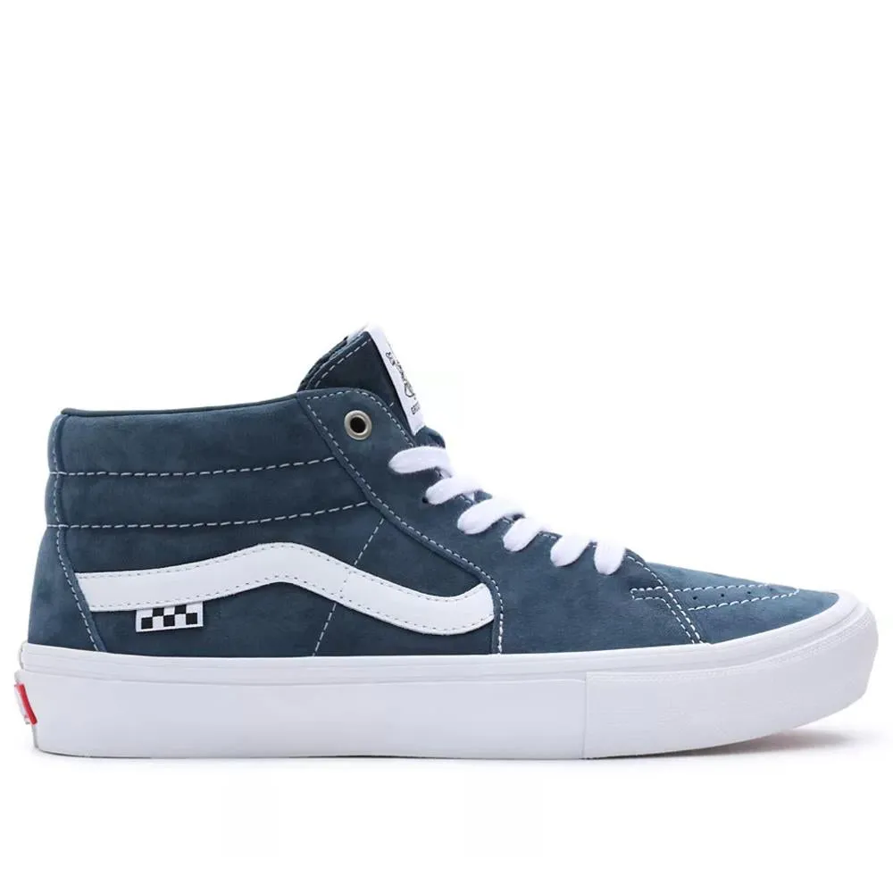 Snug Comfort Vans Skate Grosso Mid Pig Suede - Blue/White