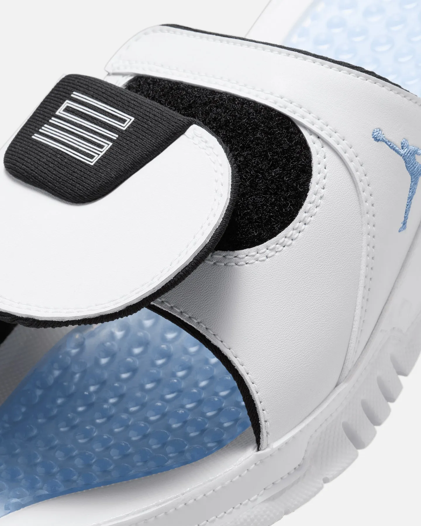 Kind Glow Quick Drying Travel Enthusiasts Jordan Hydro XI Slides White/Blue