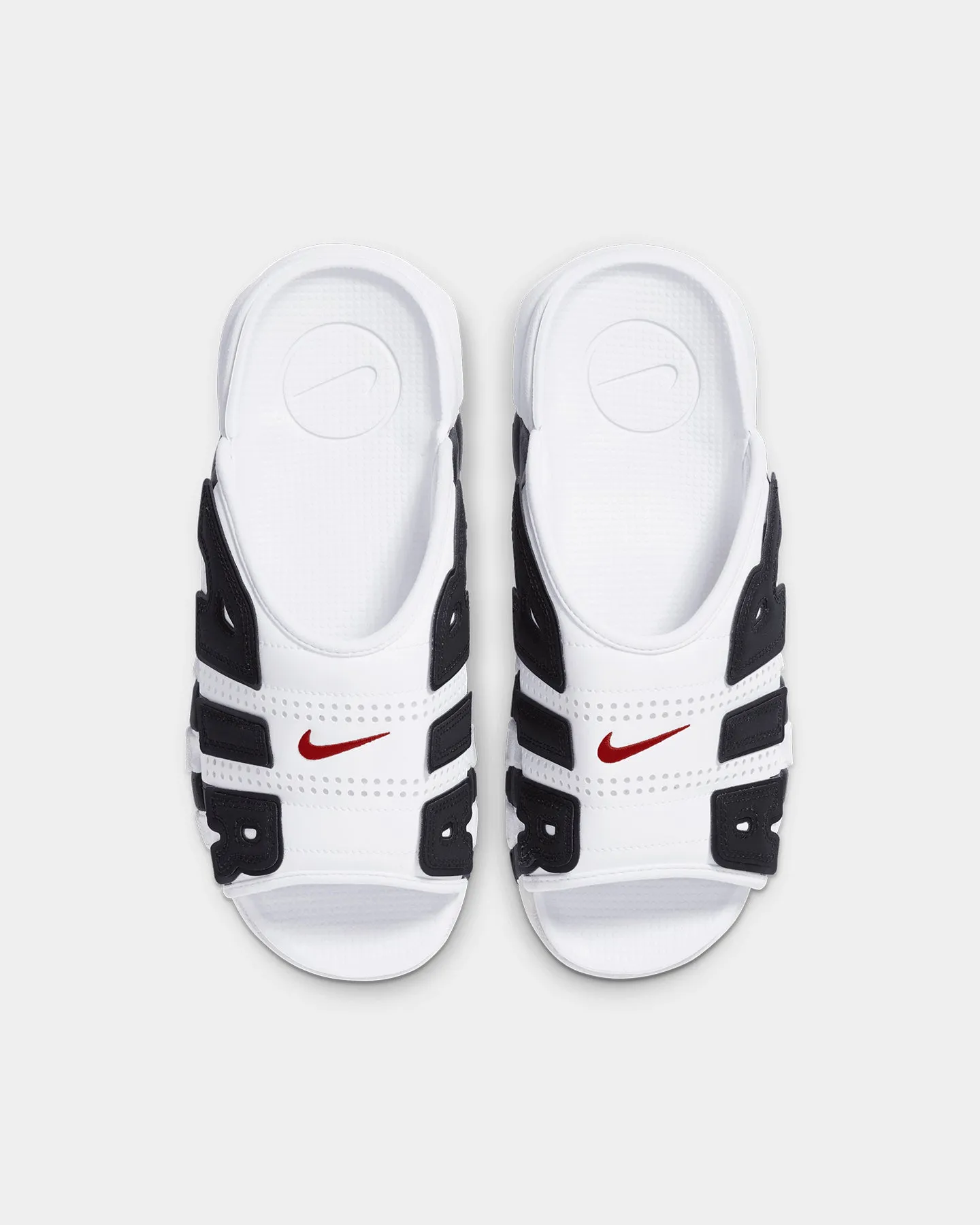 Nike Air More Uptempo White/Varsity Red Seamless Fit Work Commute Pearl Shine