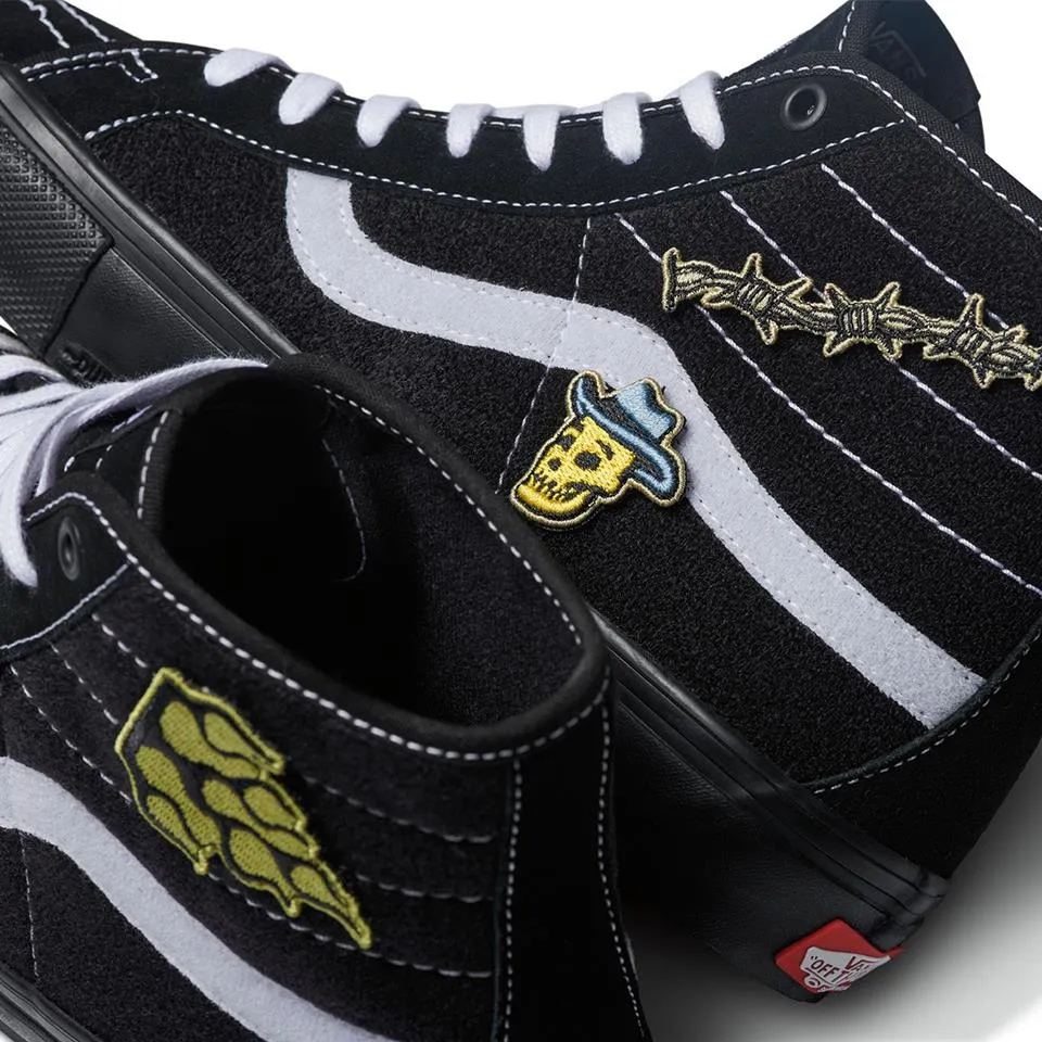 Premium Feel hypoallergenic Vans Skate Sk8 Hi Decon - Elijah Berle Black/Black