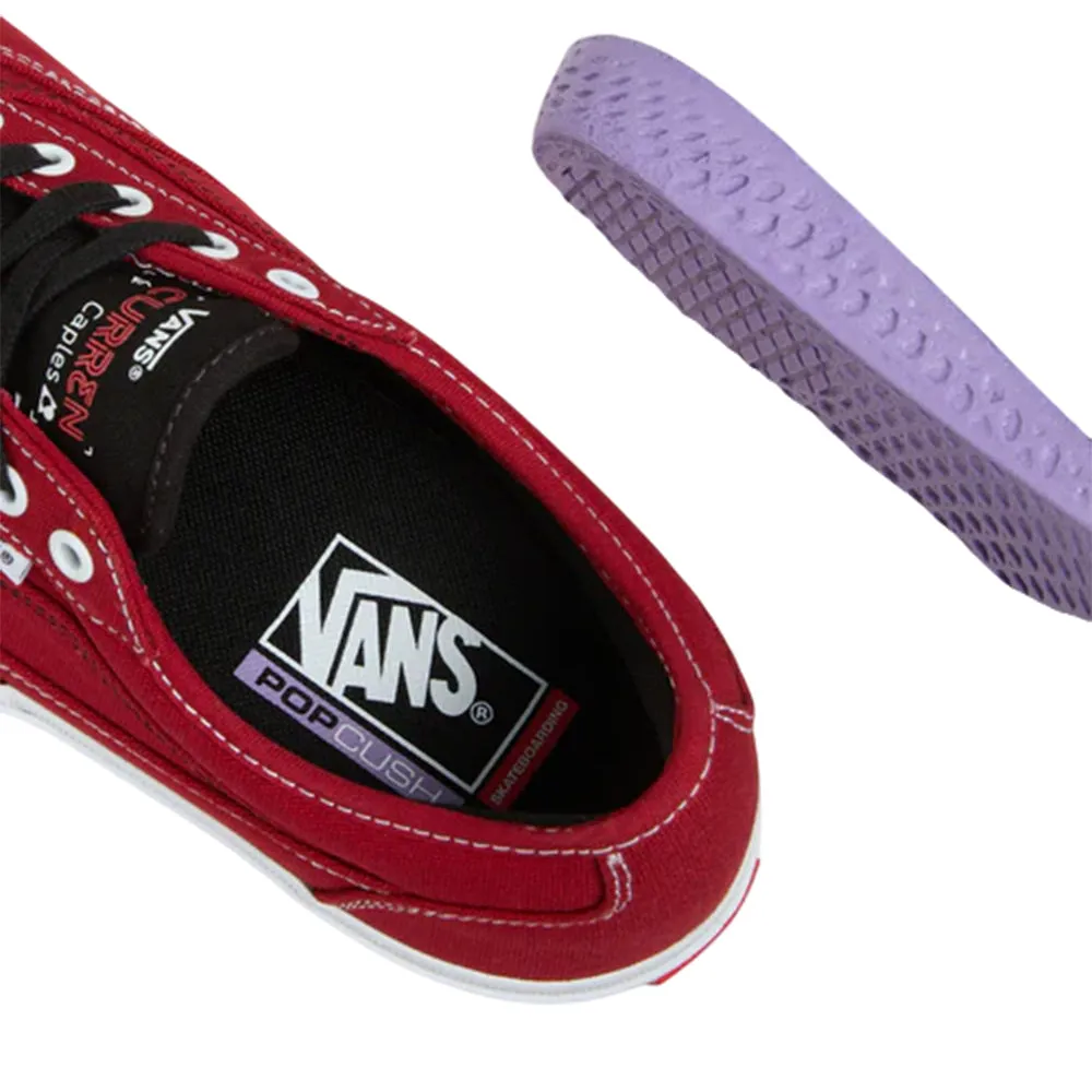 Vans - Skate Curren Caples (Red/White) Stable Heel Vibrant Look