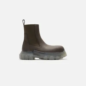 Rick Owens Stivali Pelle Beatle Bozo Tractor - Dust / Clear Low Profile Functional Minimalist Clean Finish