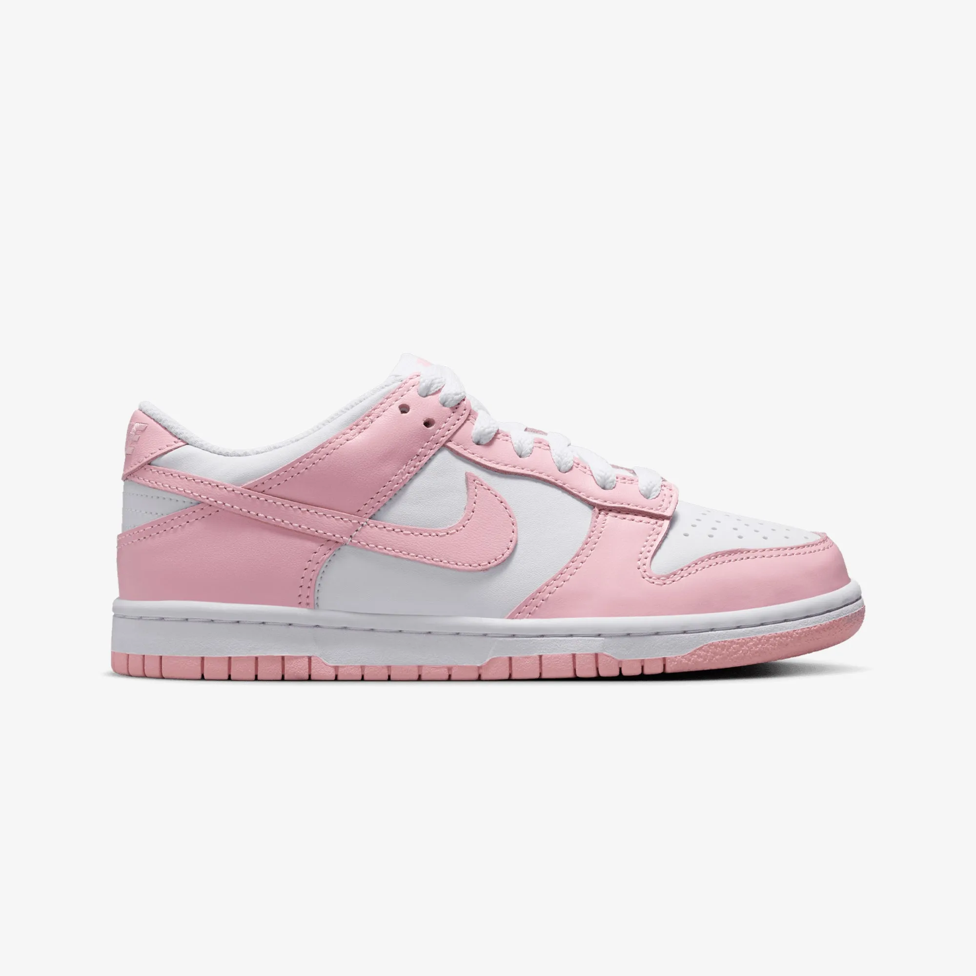 Sports-Friendly Nike | DUNK LOW { WHITE/MED SOFT PINK-WHITE-WHITE