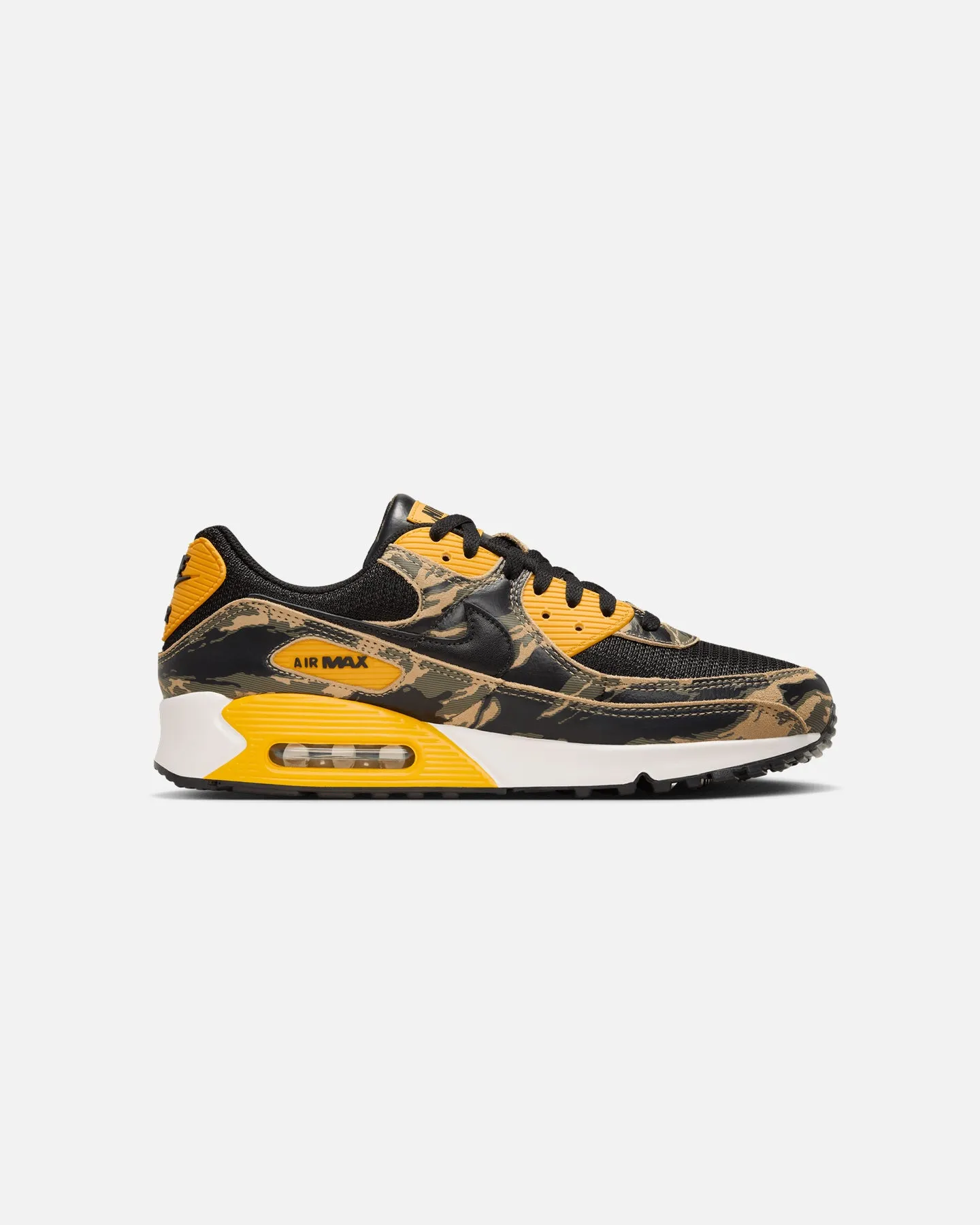 Nike Air Max 90 Premium "Camo" Black/Black-University Gold Active Cushion Flex Daily