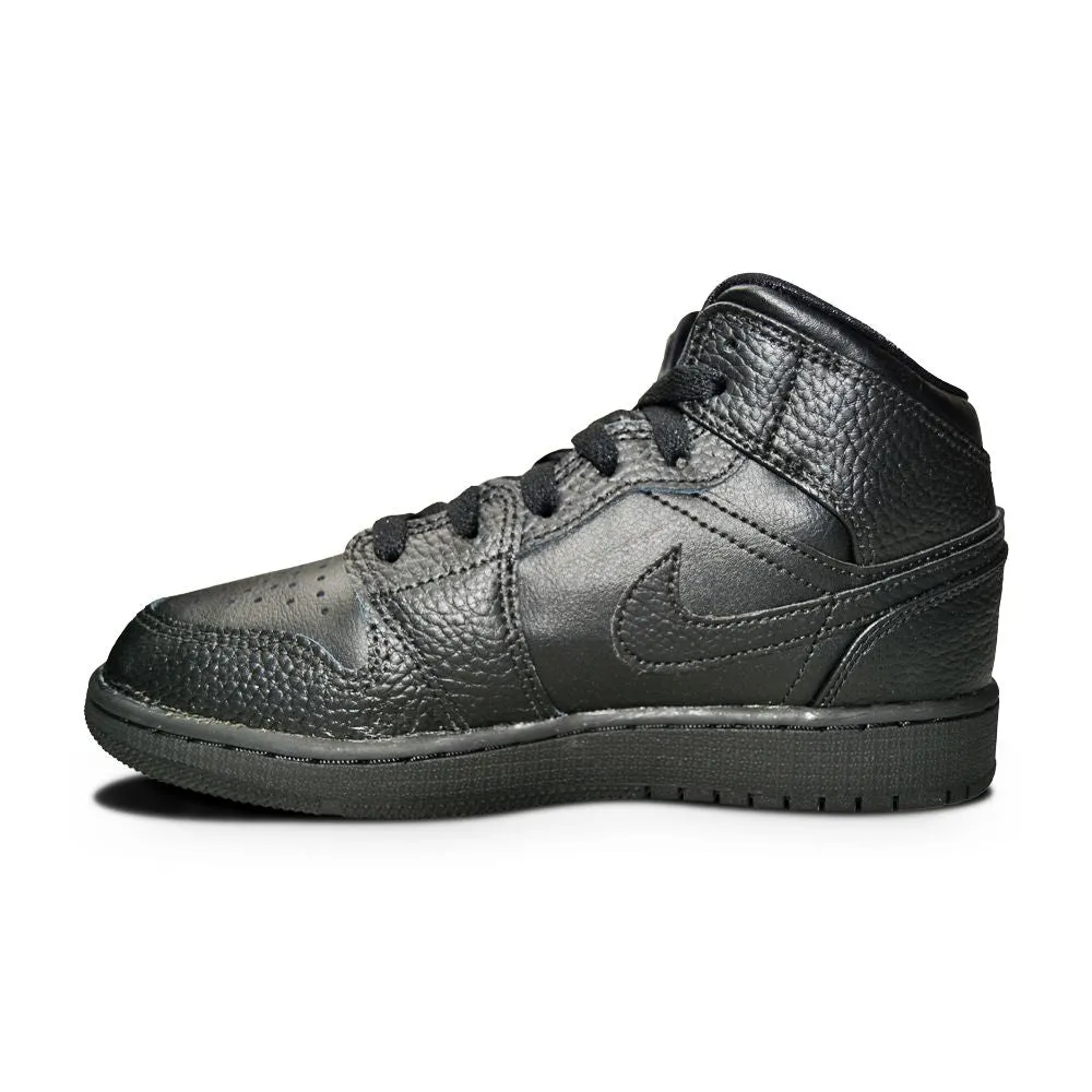 Lace Lock System Lightweight Synthetic Upper Nike Air Jordan 1 Mid "Triple Black"