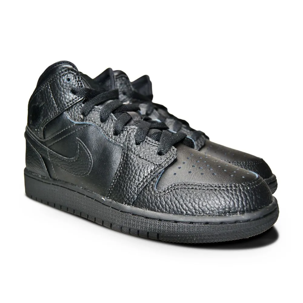 Nike Air Jordan 1 Mid "Triple Black" Lateral Balance Pad Compression Molding Construction