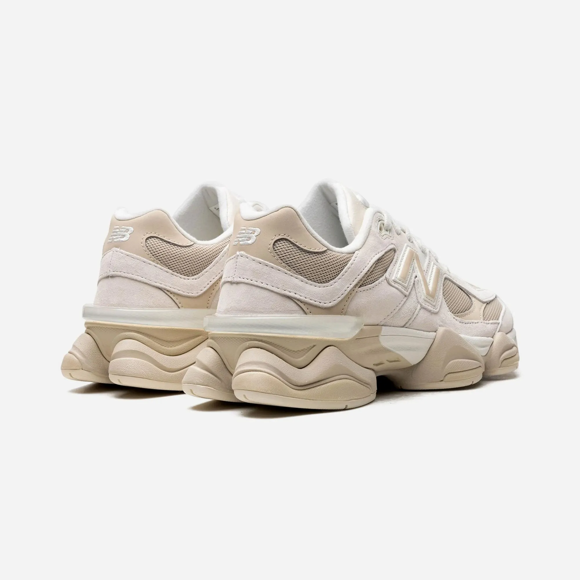 New Balance 9060 Beige White running shoes with EVA sole