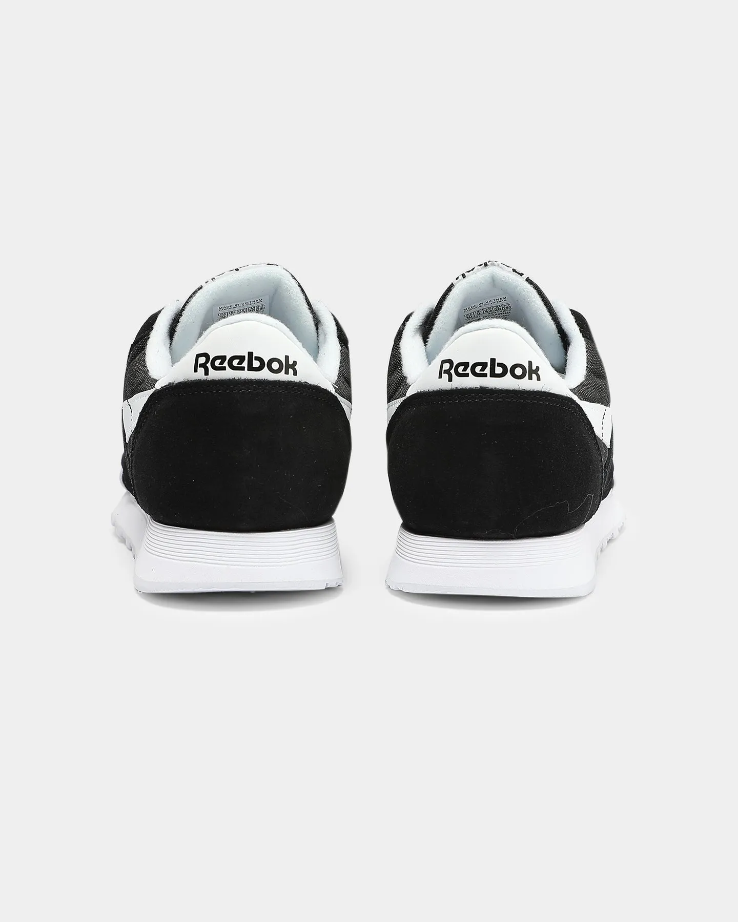 Non Slip Wellness Seekers Reebok CL Nylon Black/Black/White