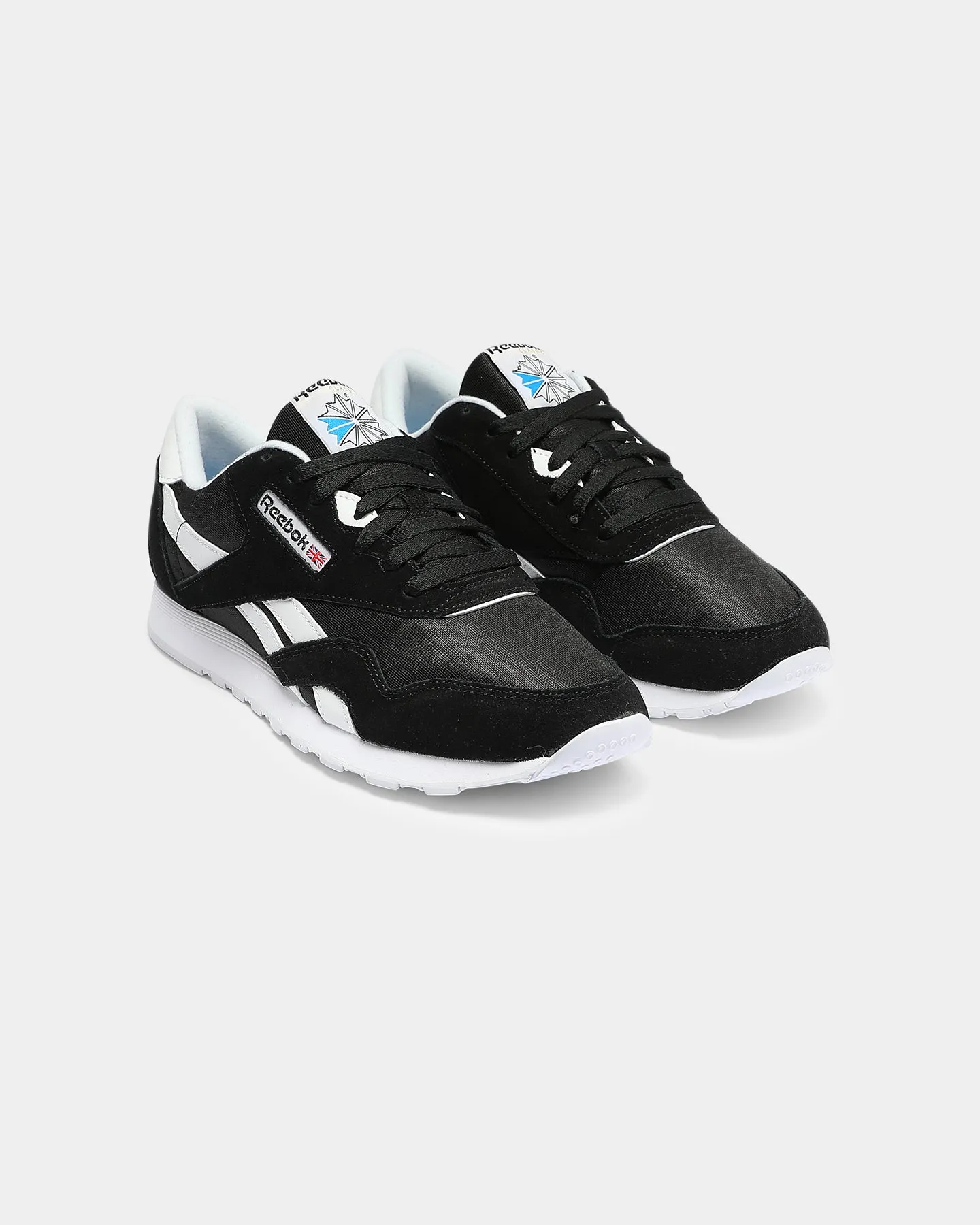 Wide toe box Anti Slip Reebok CL Nylon Black/Black/White