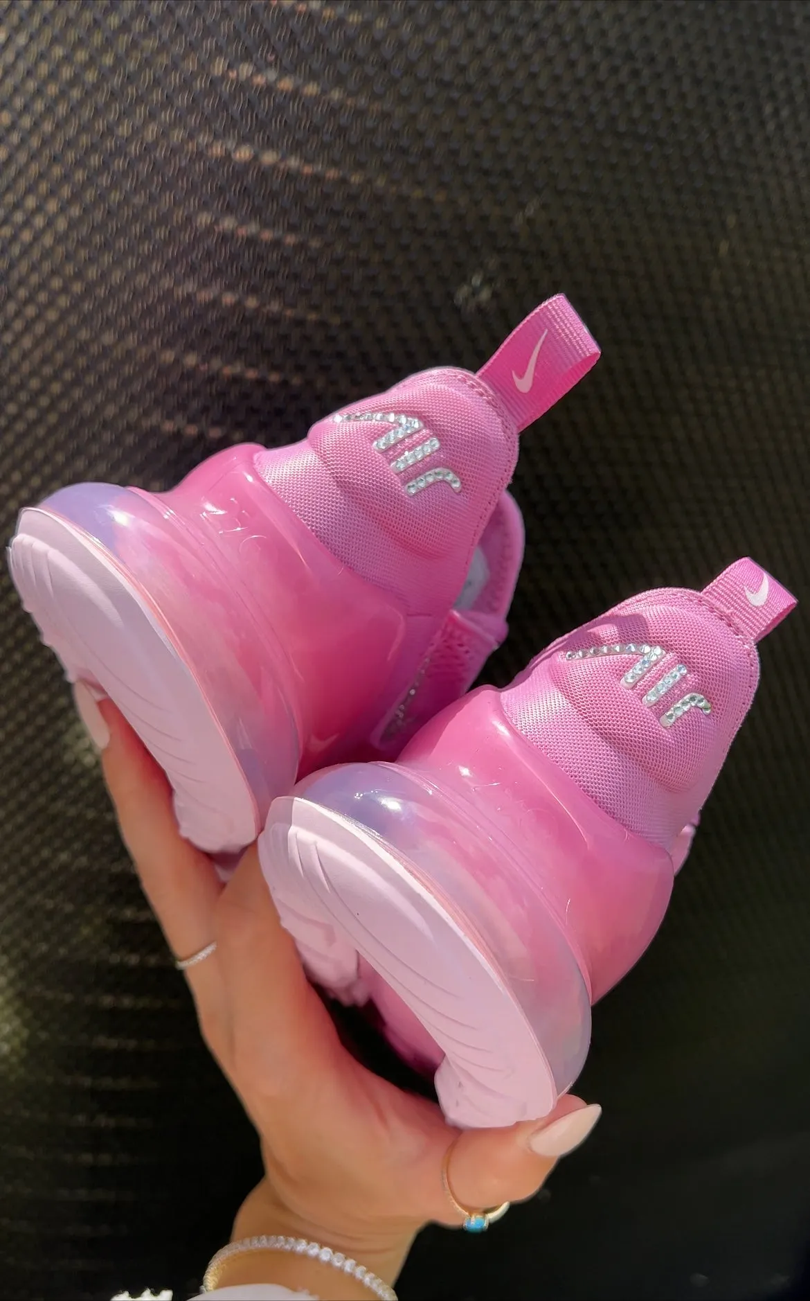 Travel Fit Pink Swarovski Nike Womens Girls Air 270