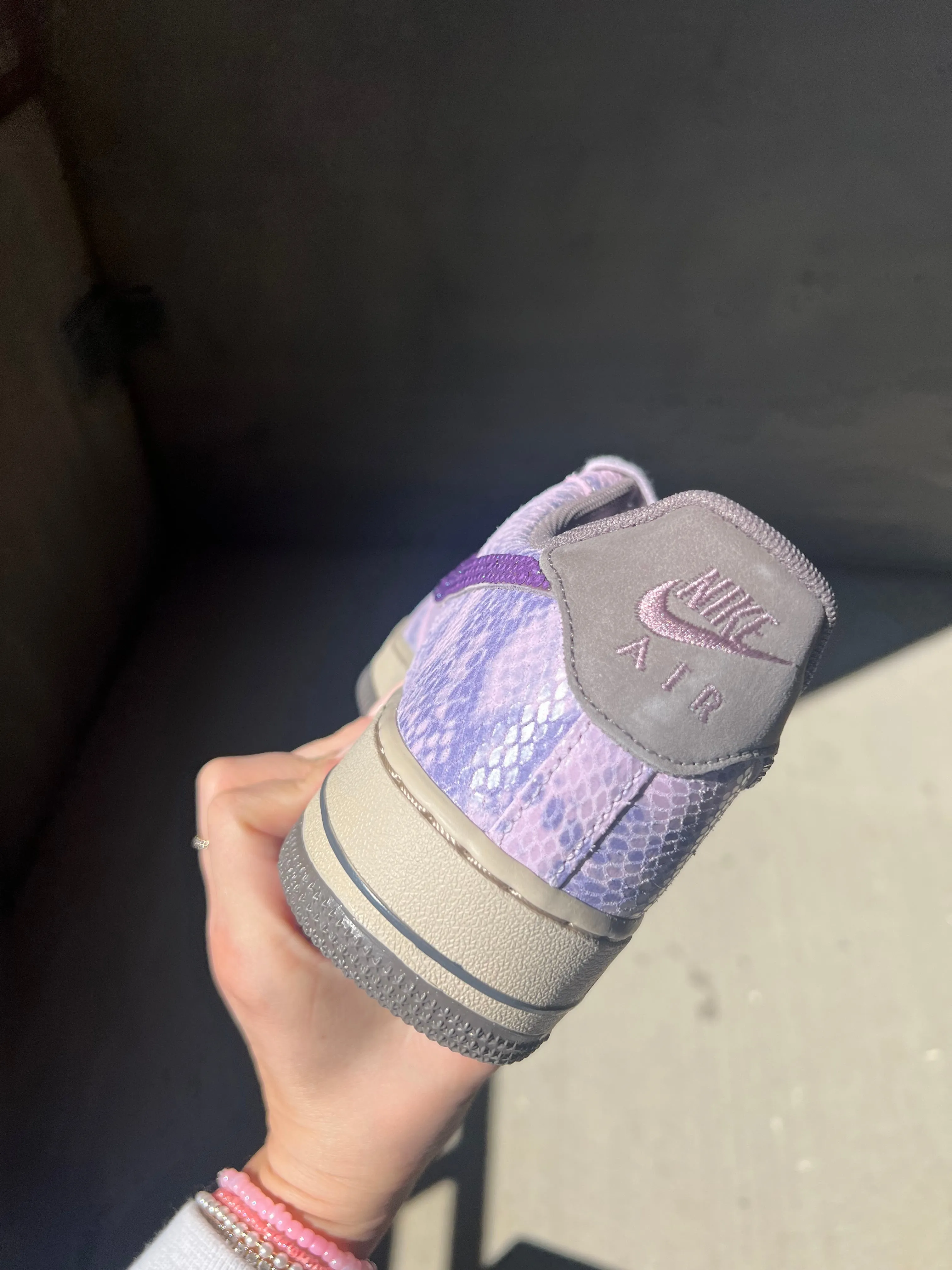 Slip On Creek Run Special Edition Purple Snake Print Swarovski Womens Nike Air Force 1