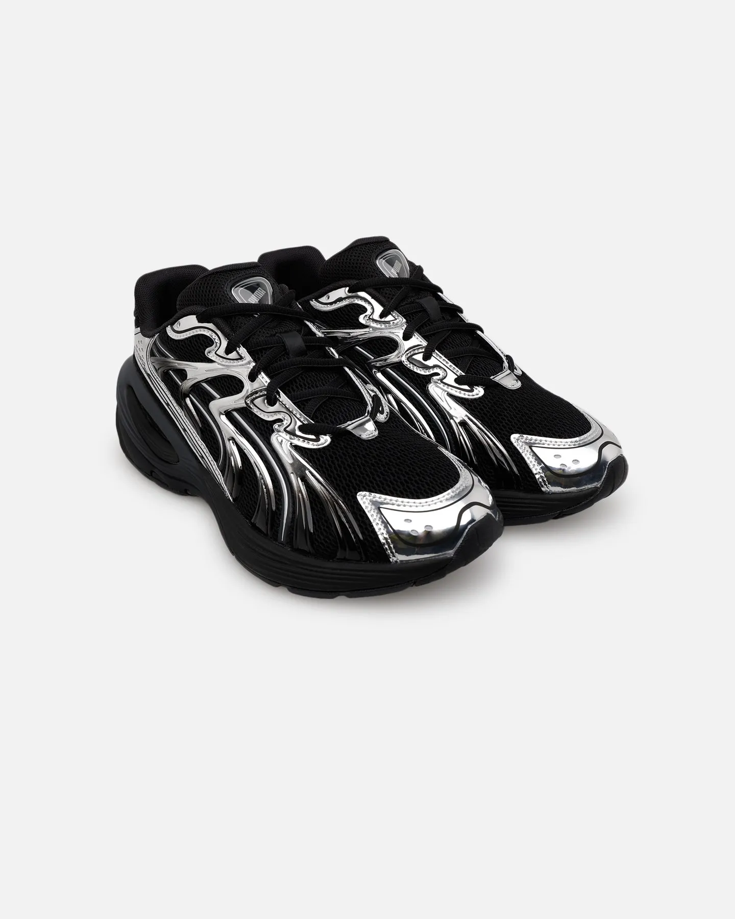 Puma Inverse Chrome Black/Silver Stone Grip Cushioned Insole