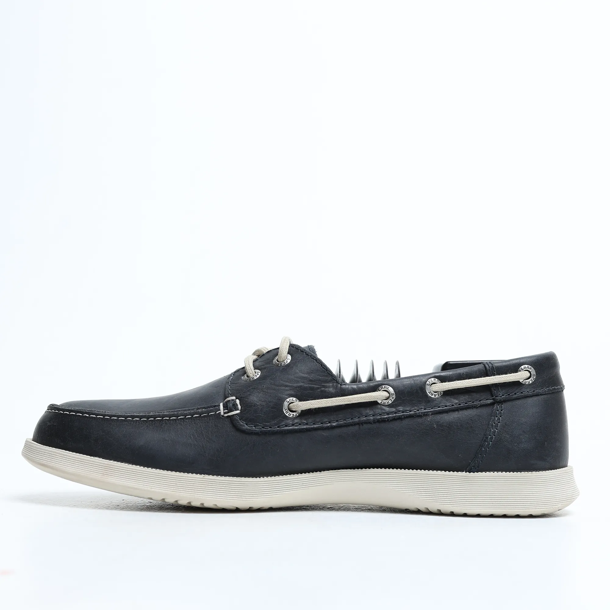 Sperry - Men's Top Sider Leather ( Navy Blue ) Easy Flow All People