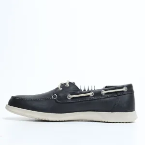 Sperry - Men's Top Sider Leather ( Navy Blue ) Easy Flow All People