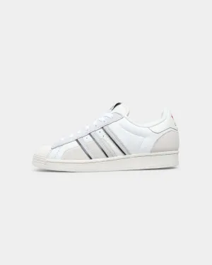 Adidas Superstar Cloud White / Aluminium / Vivid Red evening run