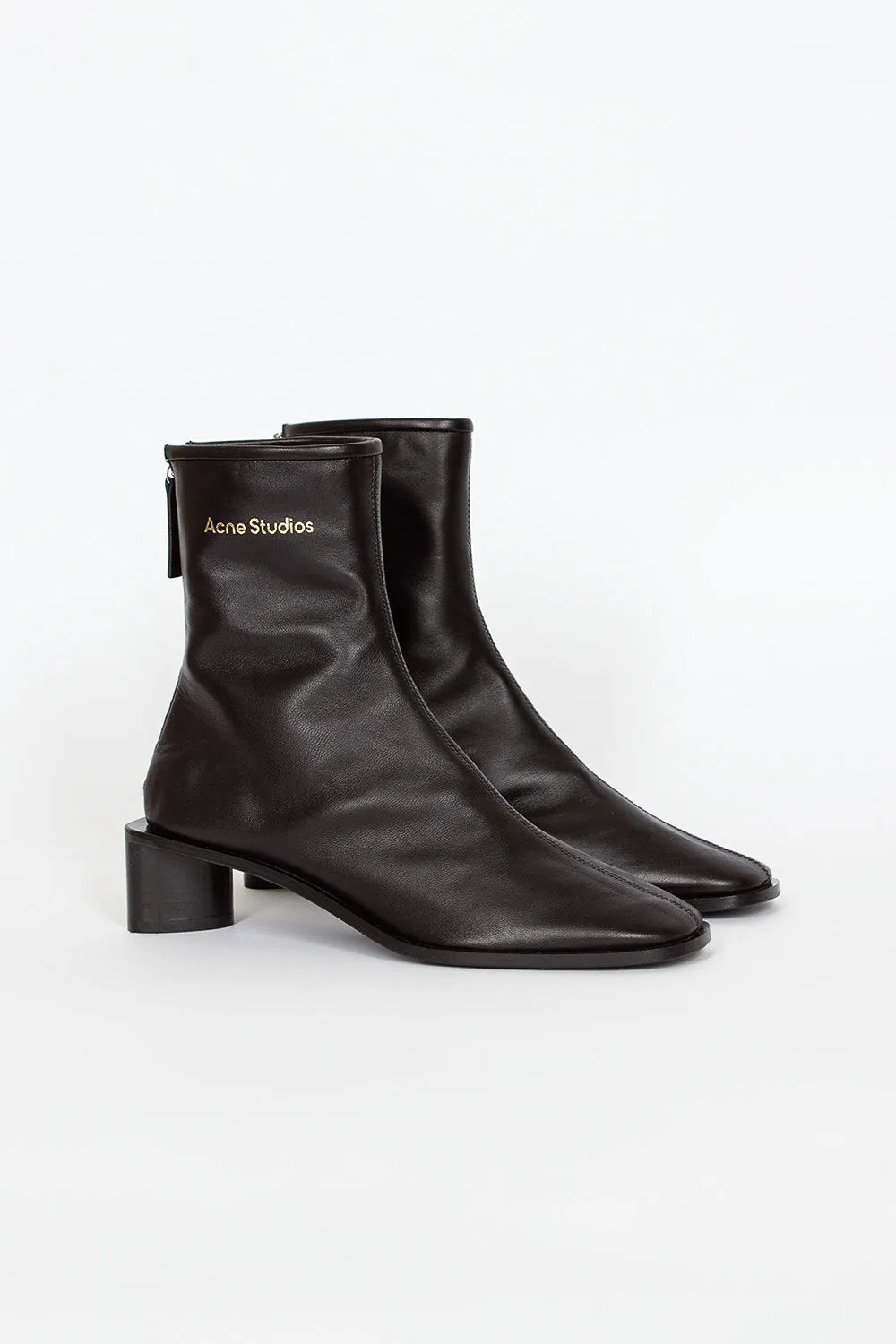 Square Toe Boot Black Silver Shine