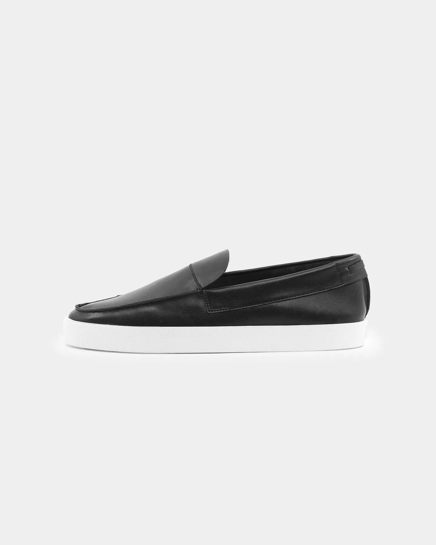 Saint Morta Hemisphere Leather Slip On Loafer Black/White Stylish