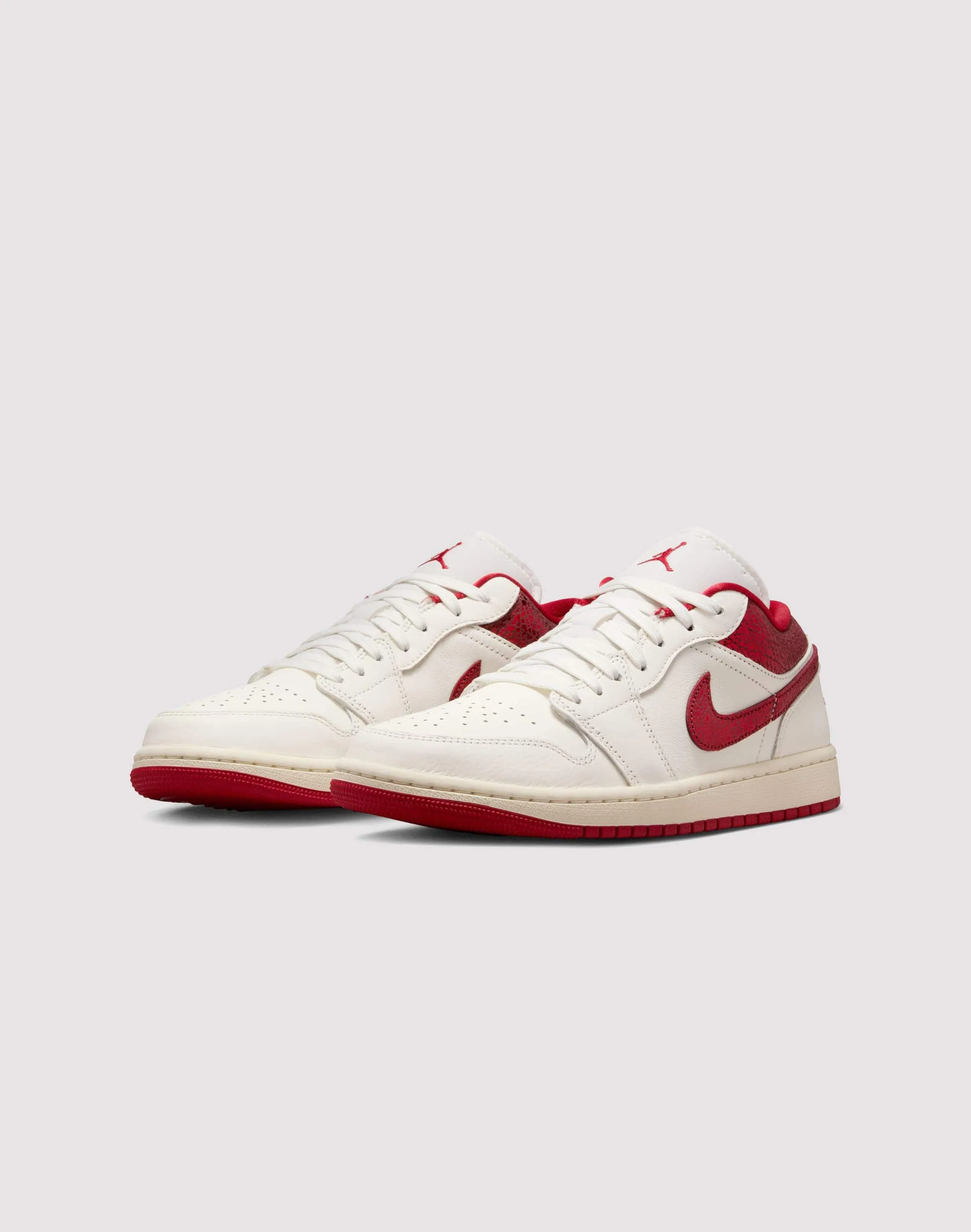 Jordan 1 Low SE "Sail/Varsity Red/Team Red" Comfort   Focused Foot Arch Frame