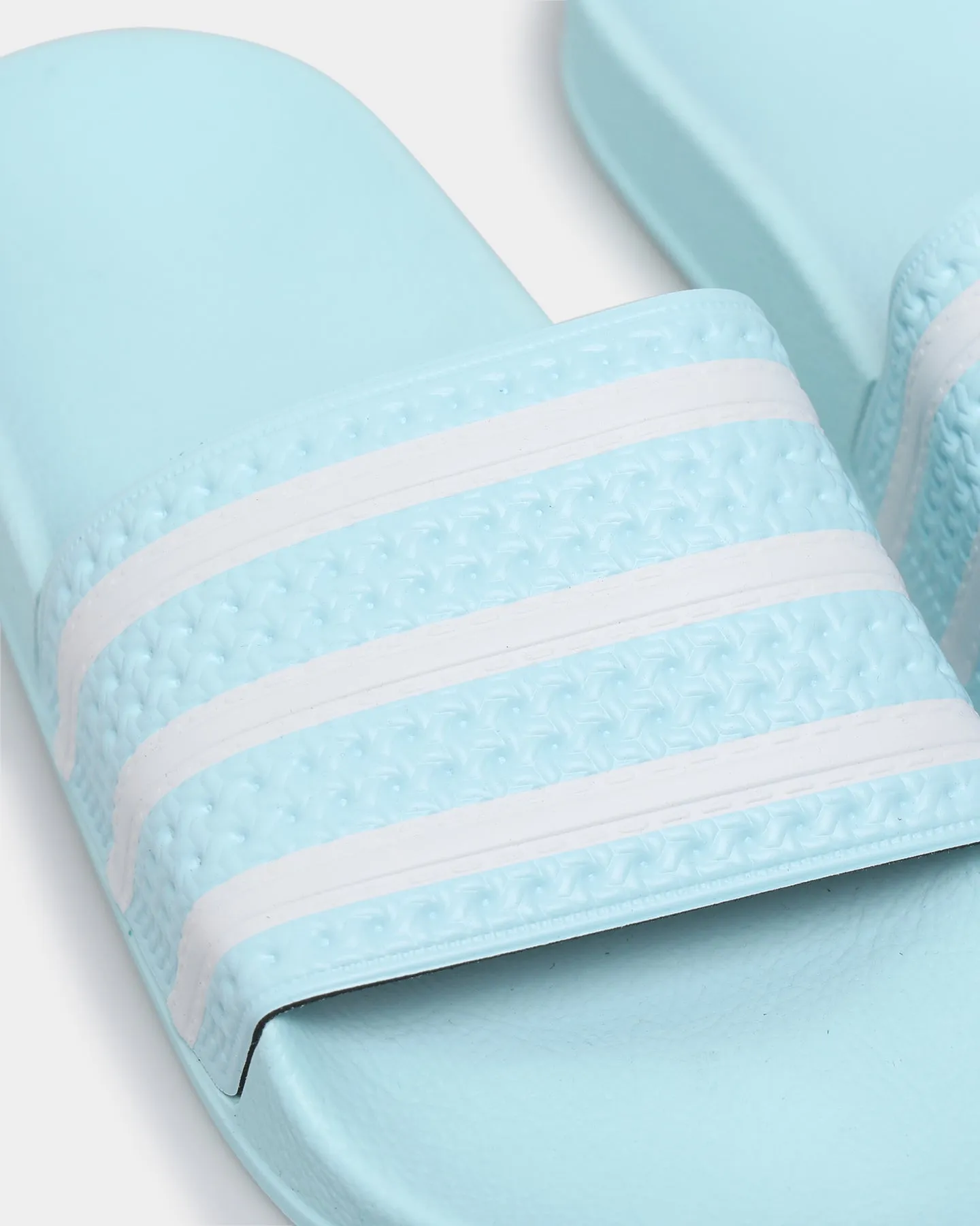 Vintage Love Adjustable Fit Adidas Adilette Slides Halo Mint / Cloud White