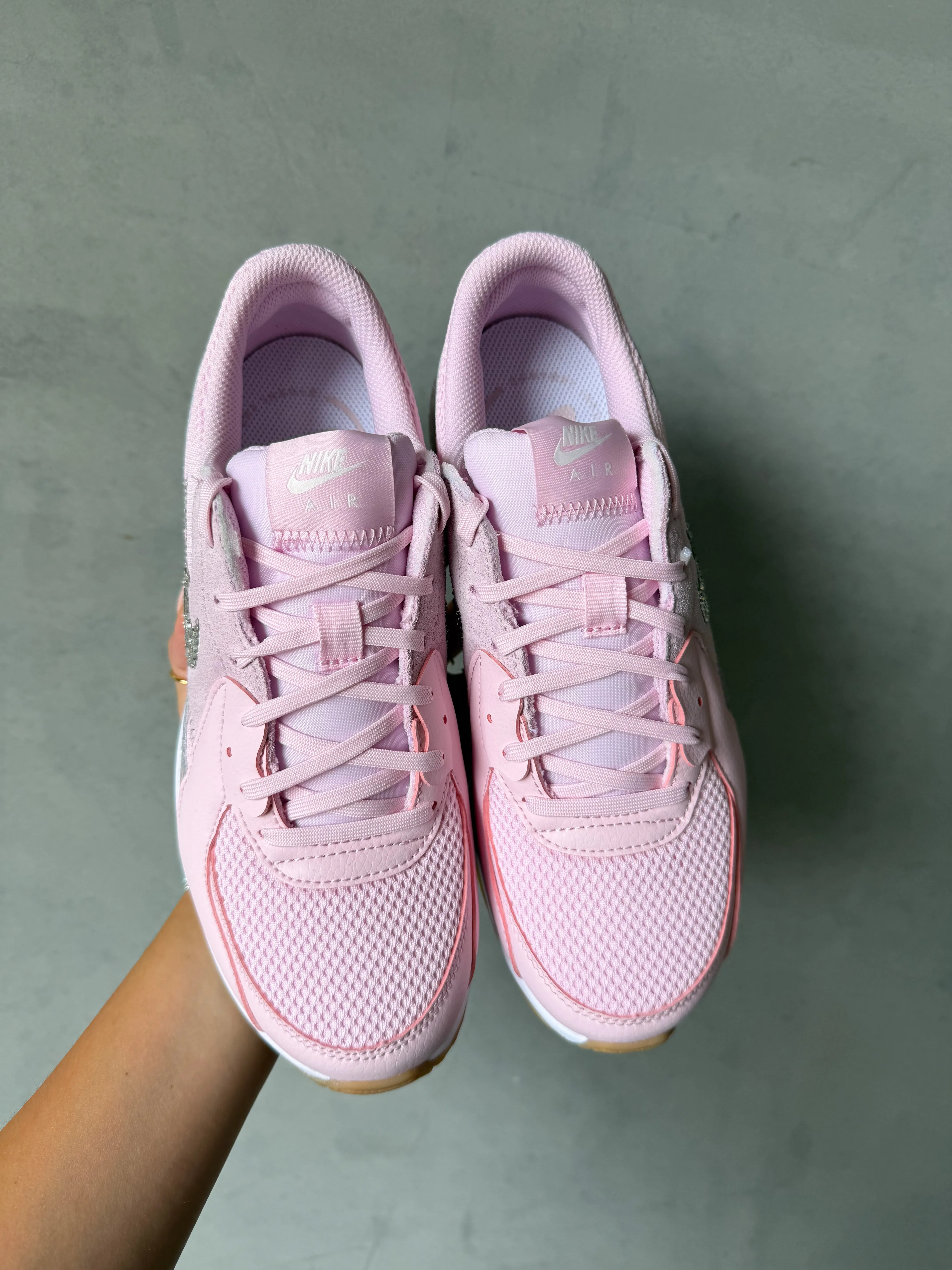 Valley Step Comfortable to wear ?NEW?Baby Pink Nike Swarovski Womens Nike Air Max